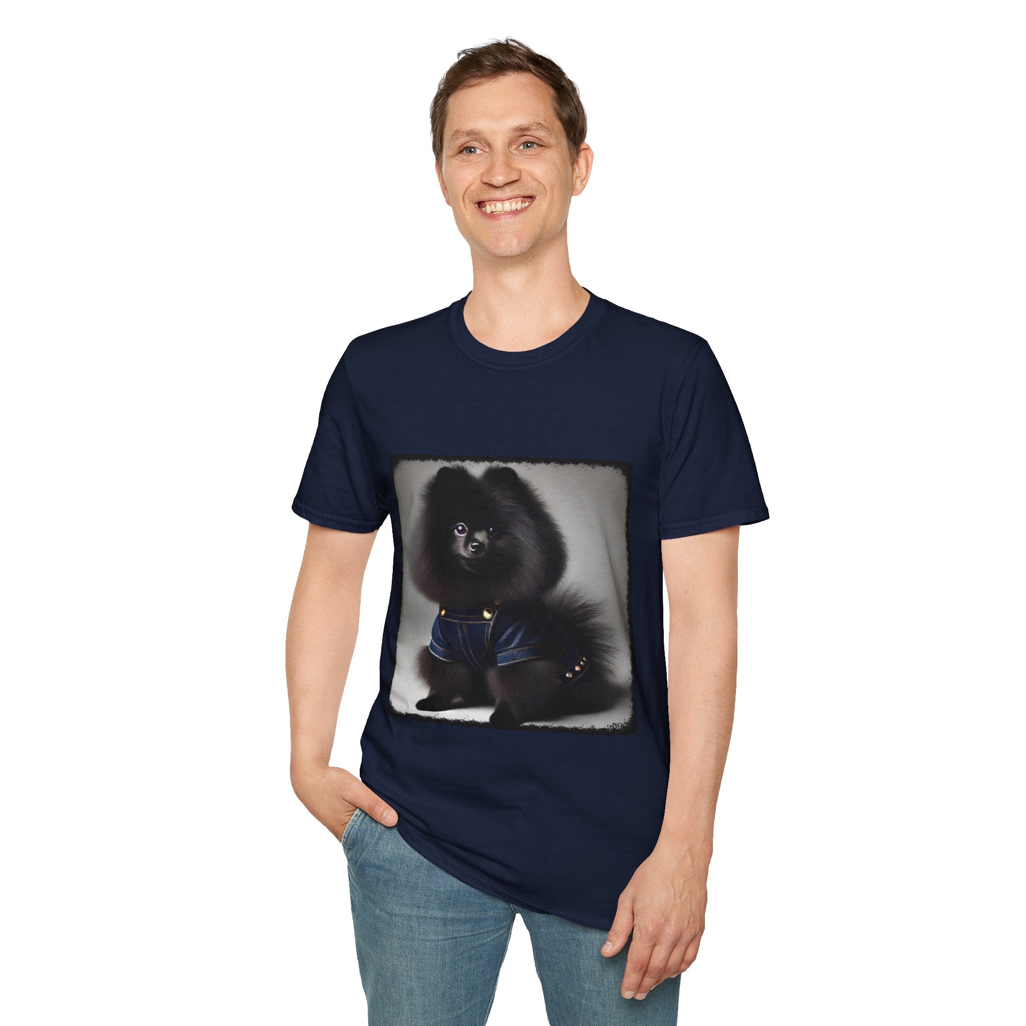 Pomeranian Denim Doll | Unisex Dog T-Shirt