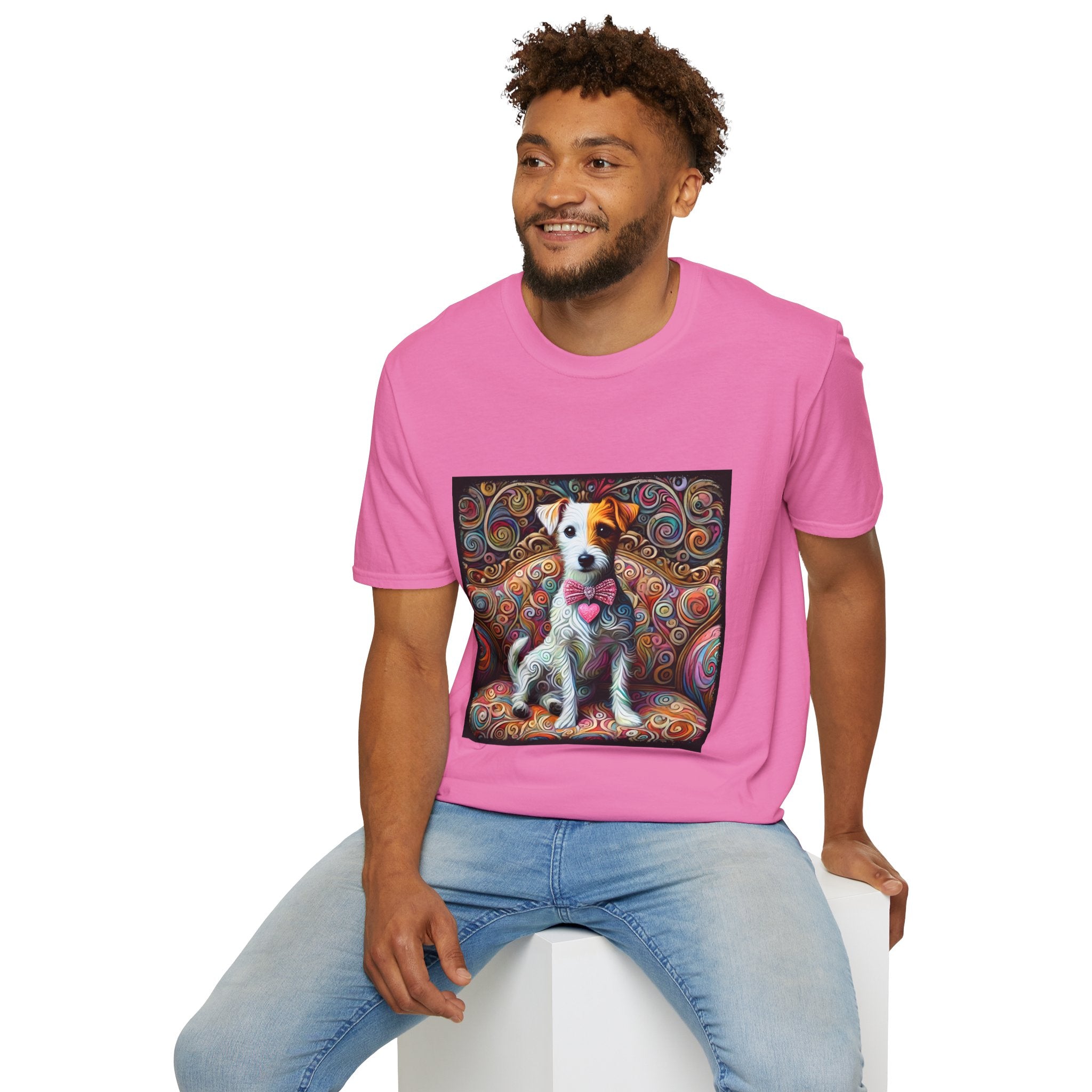 Jack Russell Terrier Love Swirl | Unisex Dog T-Shirt