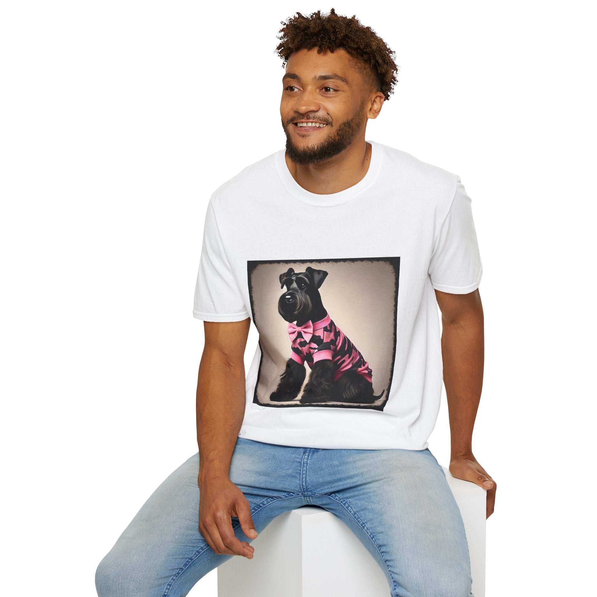 Schnauzer Pink Camo Cutie | Unisex Dog T-Shirt