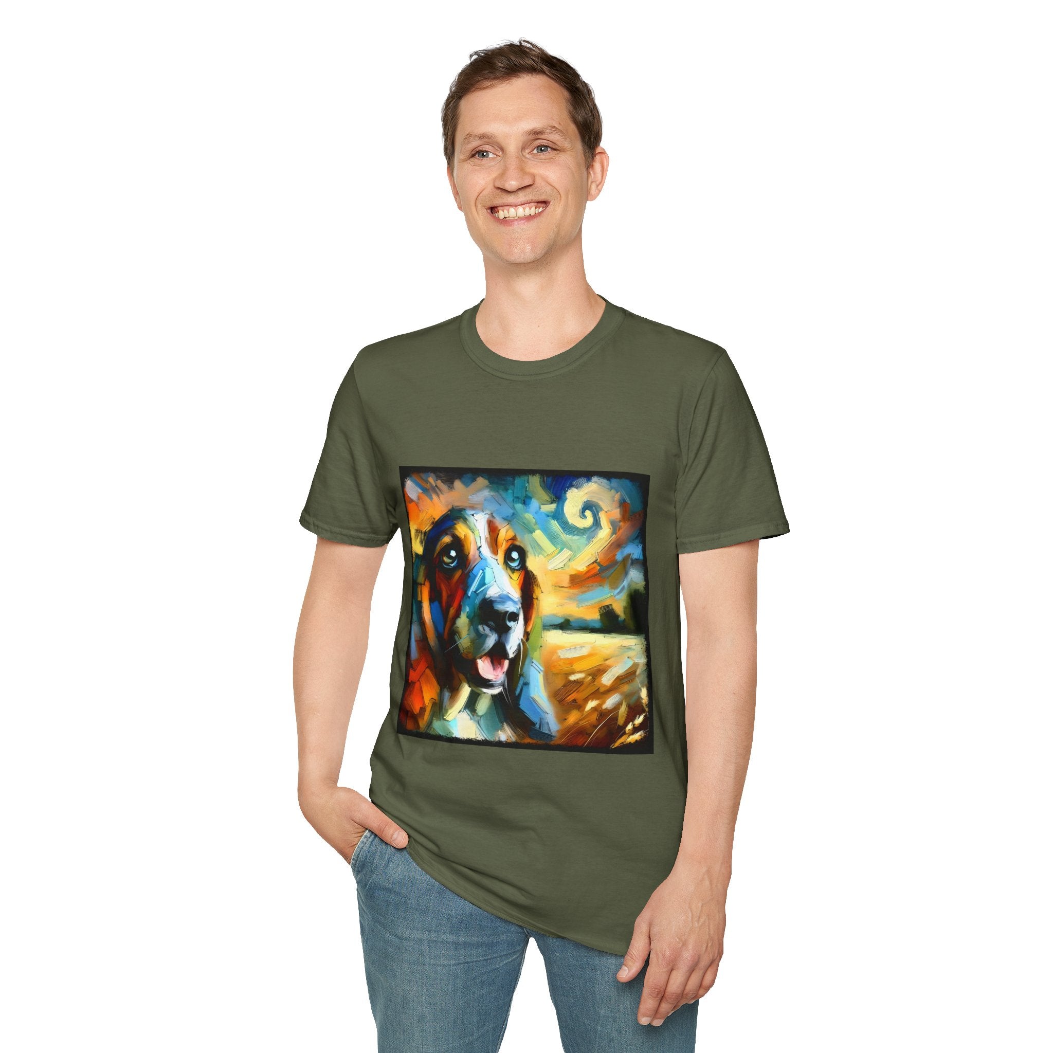 Basset Hound Sun Swirl | Unisex Dog T-Shirt