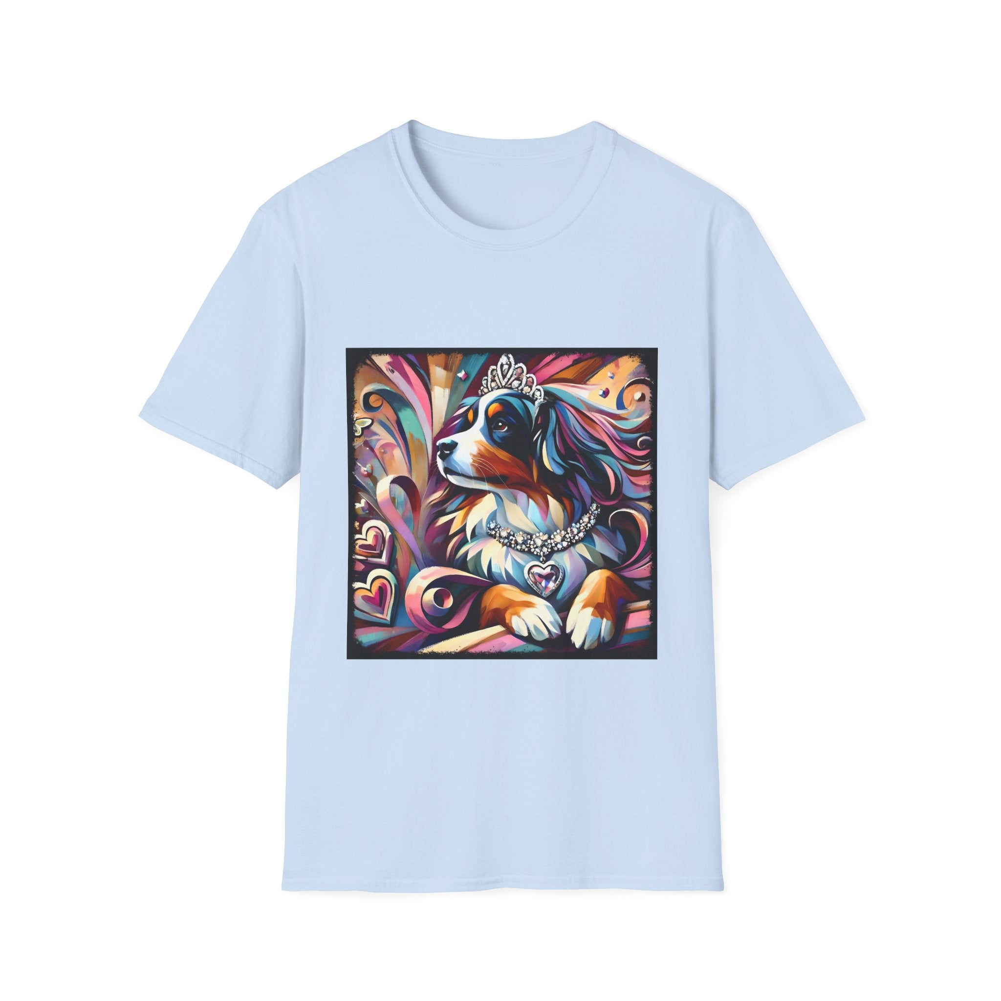 Bernese Mountain Dog Diamond Heart Swirl | Unisex Dog T-Shirt