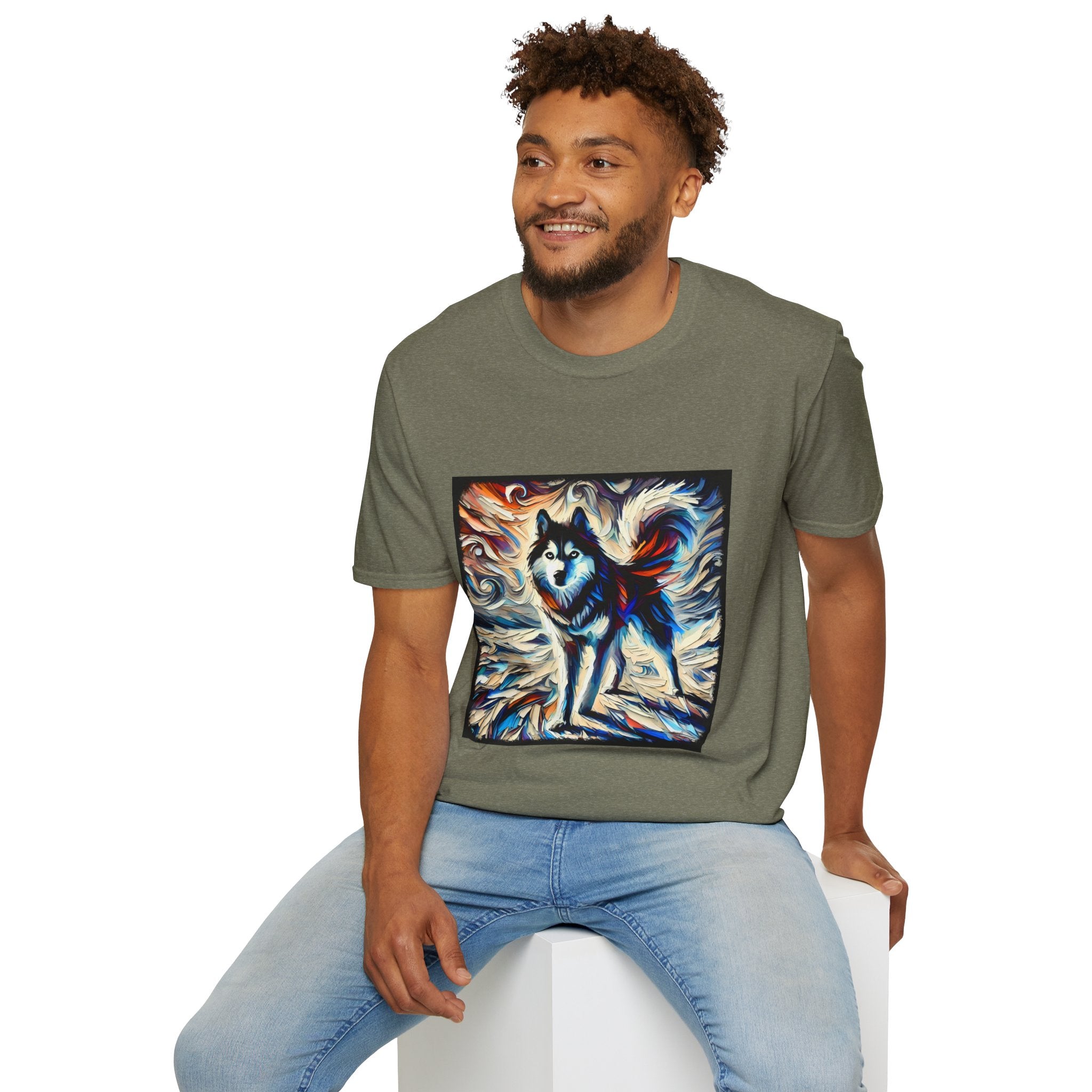 Siberian Husky Vivid Dream Swirl | Unisex Dog T-Shirt