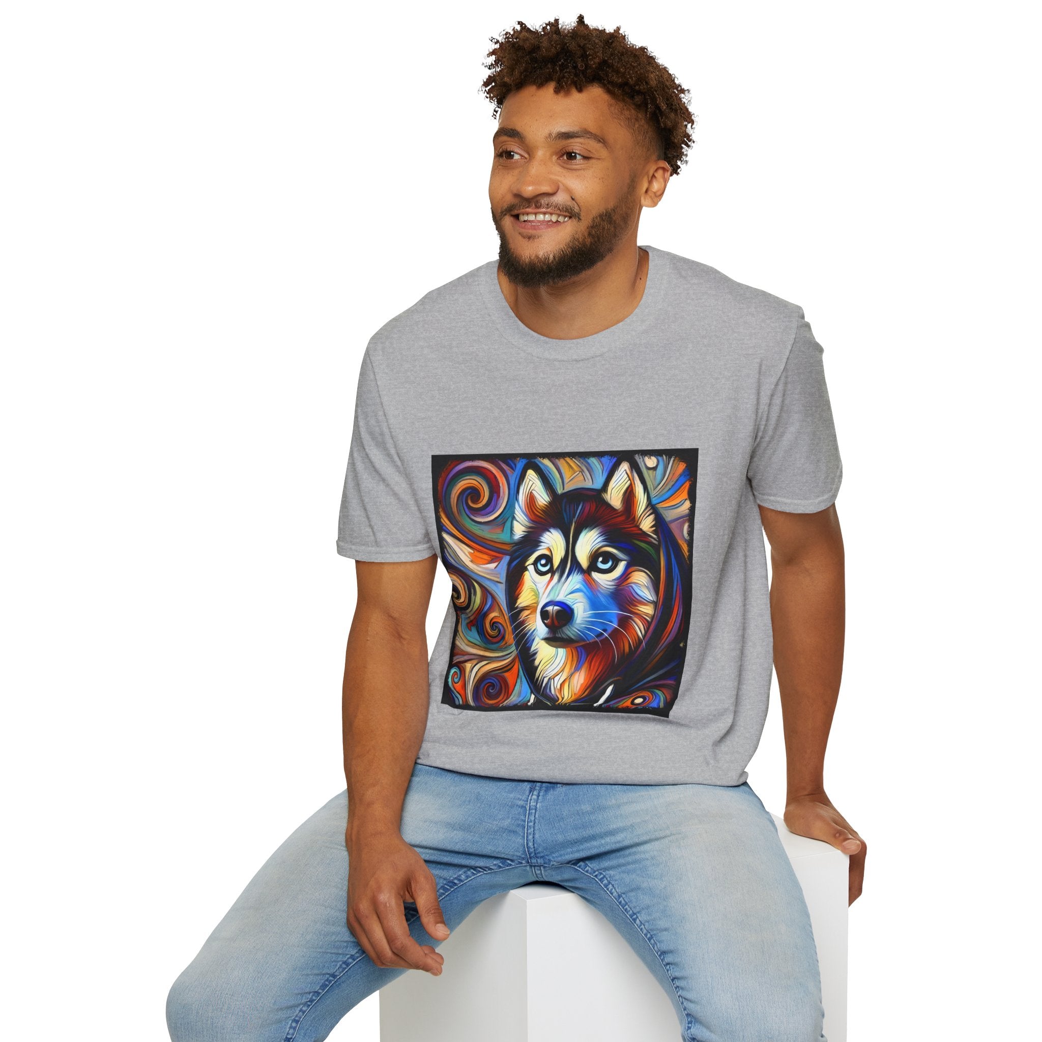 Siberian Husky Relaxed Swirl | Unisex Dog T-Shirt