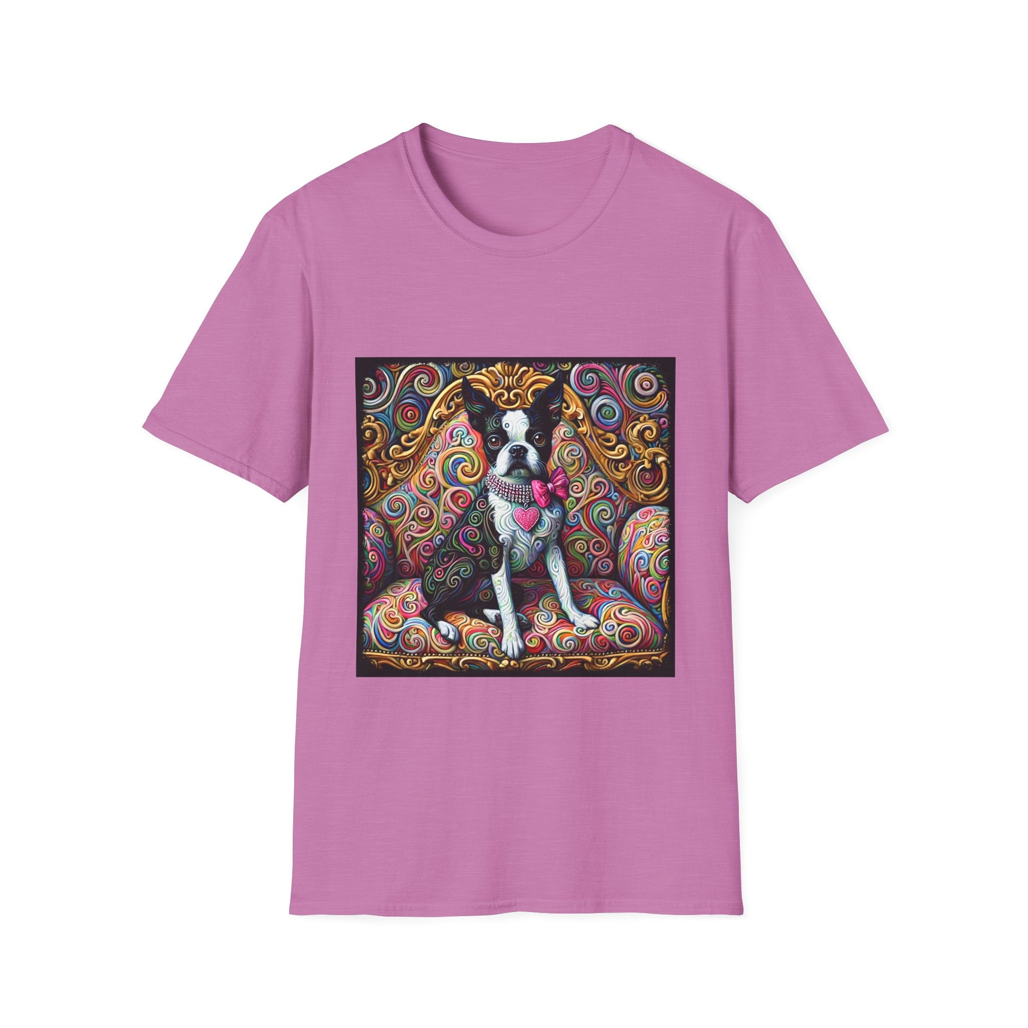Boston Terrier Love Swirl | Unisex Dog T-Shirt