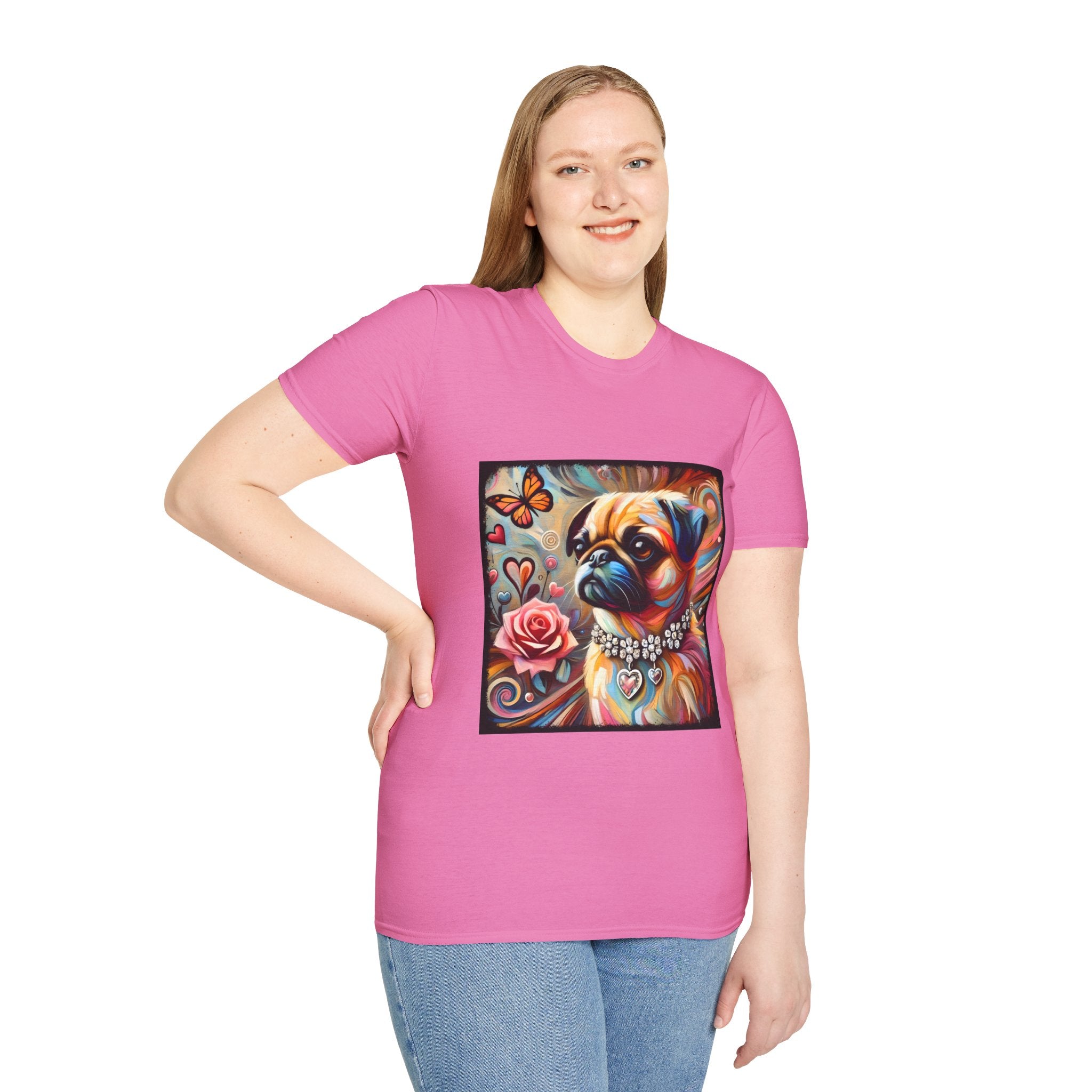Pug Butterfly Classic | Unisex Dog T-Shirt