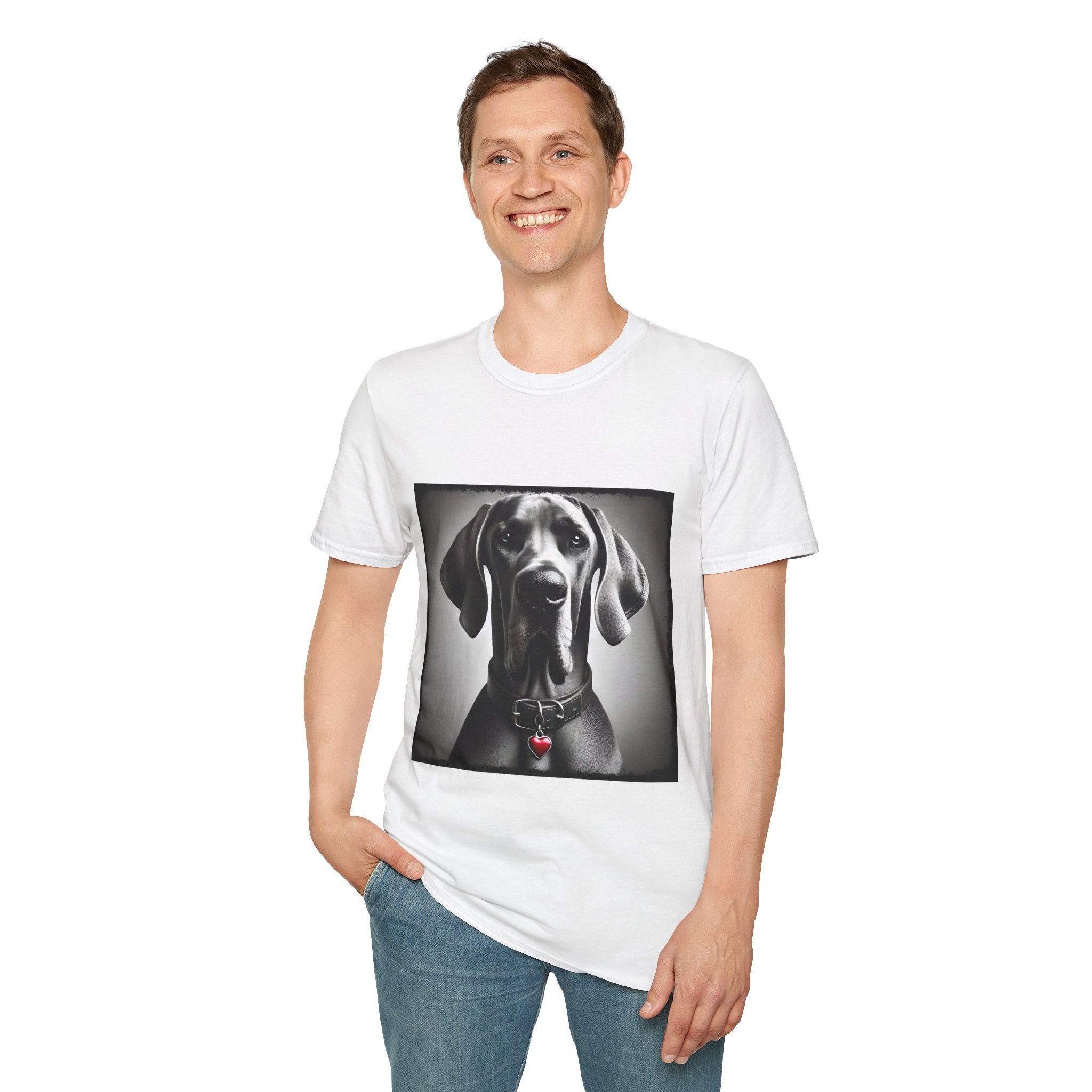Great Dane Heart Charm | Unisex Dog T-Shirt