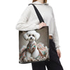 Bichon Frise Jeweled Beauty | Dog Themed Tote Bag