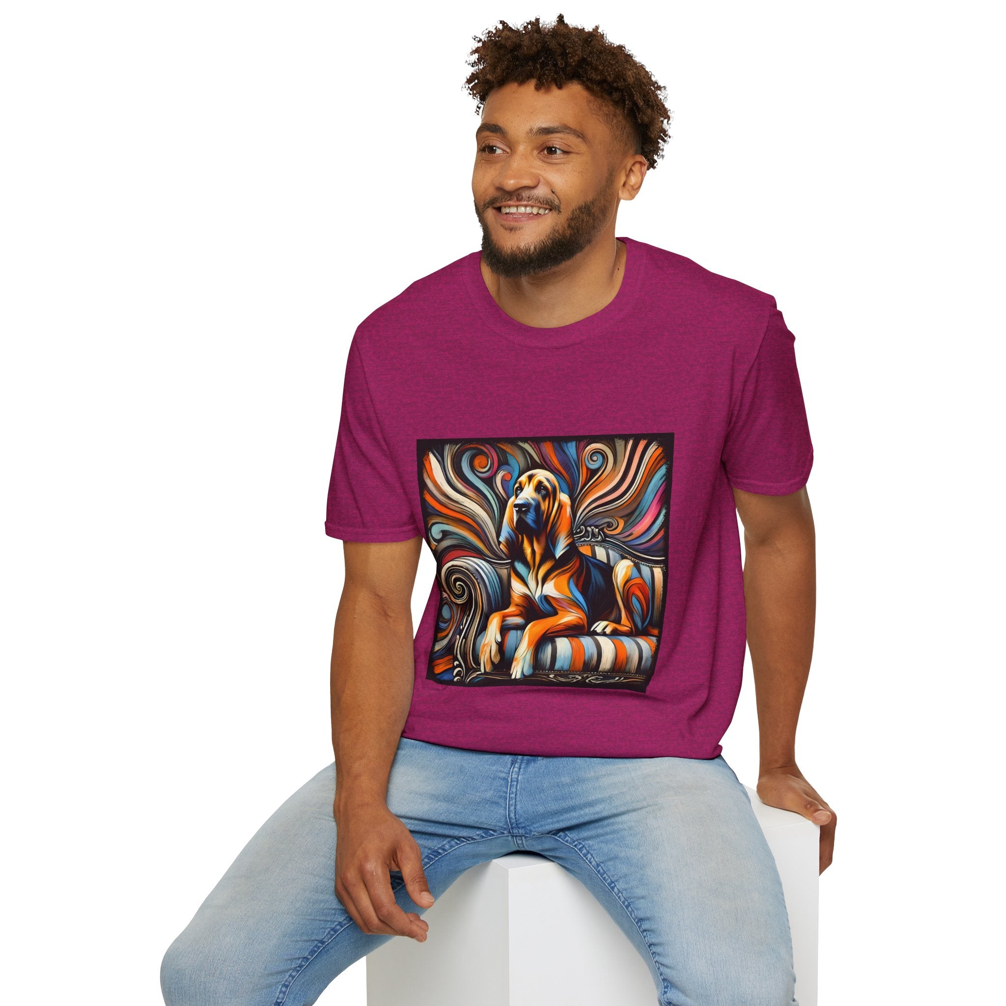 Bloodhound Fancy Swirl | Unisex Dog T-Shirt