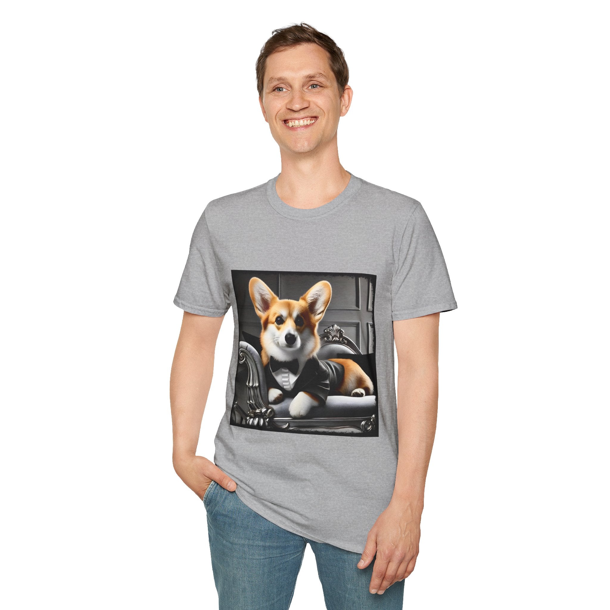 Pembroke Welsh Corgi Tux Luxe | Unisex Dog T-Shirt