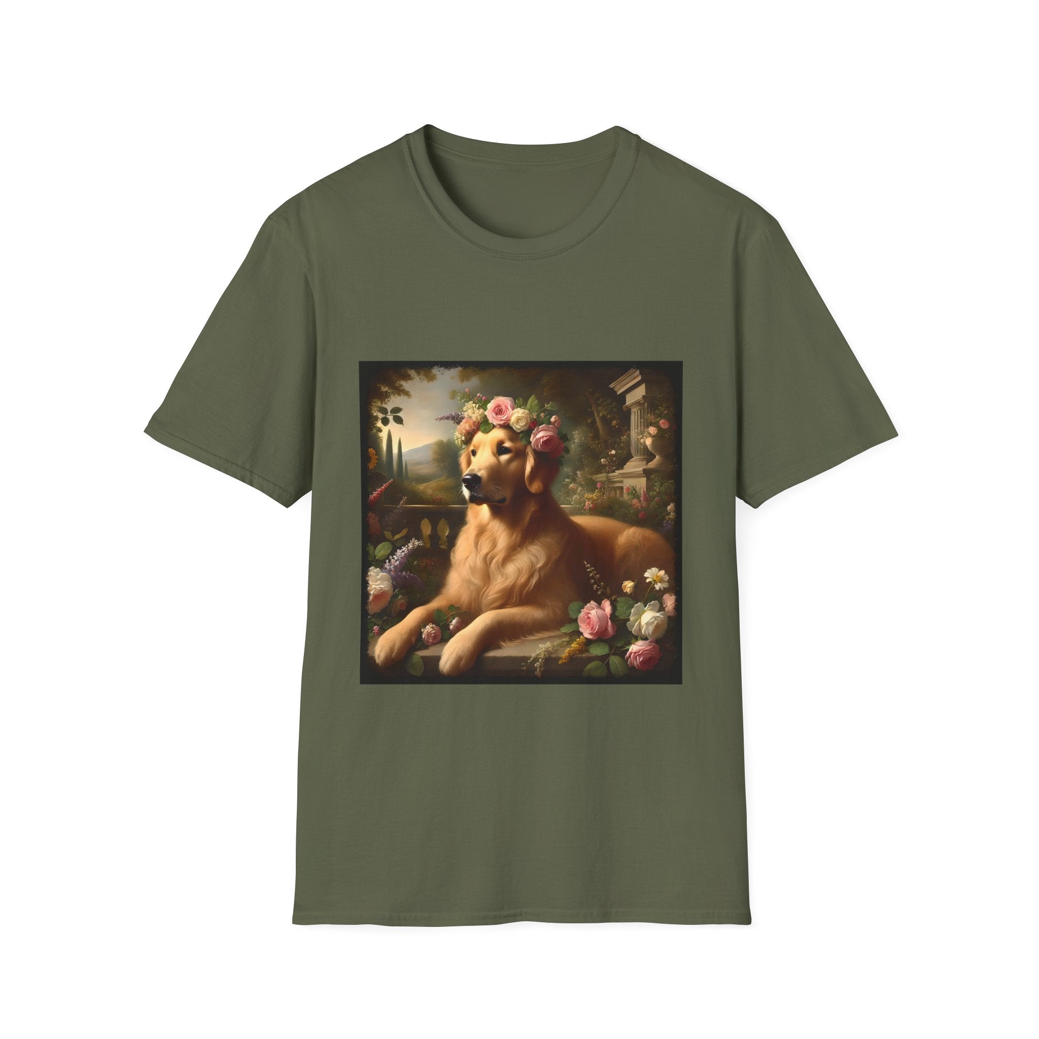 Golden Retriever Botanical Beauty | Unisex Dog T-Shirt