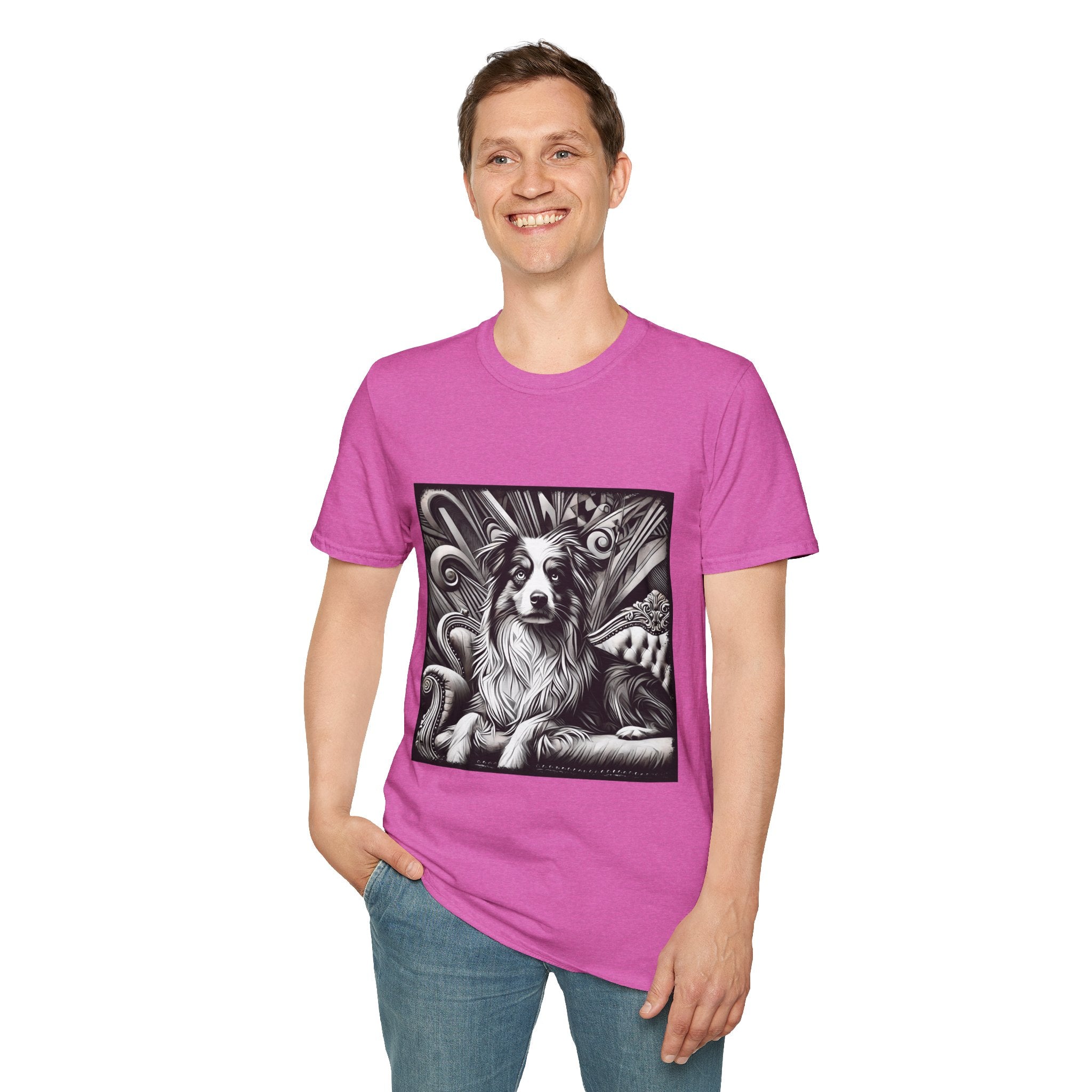 Australian Shepherd B&W Bold | Unisex Dog T-Shirt