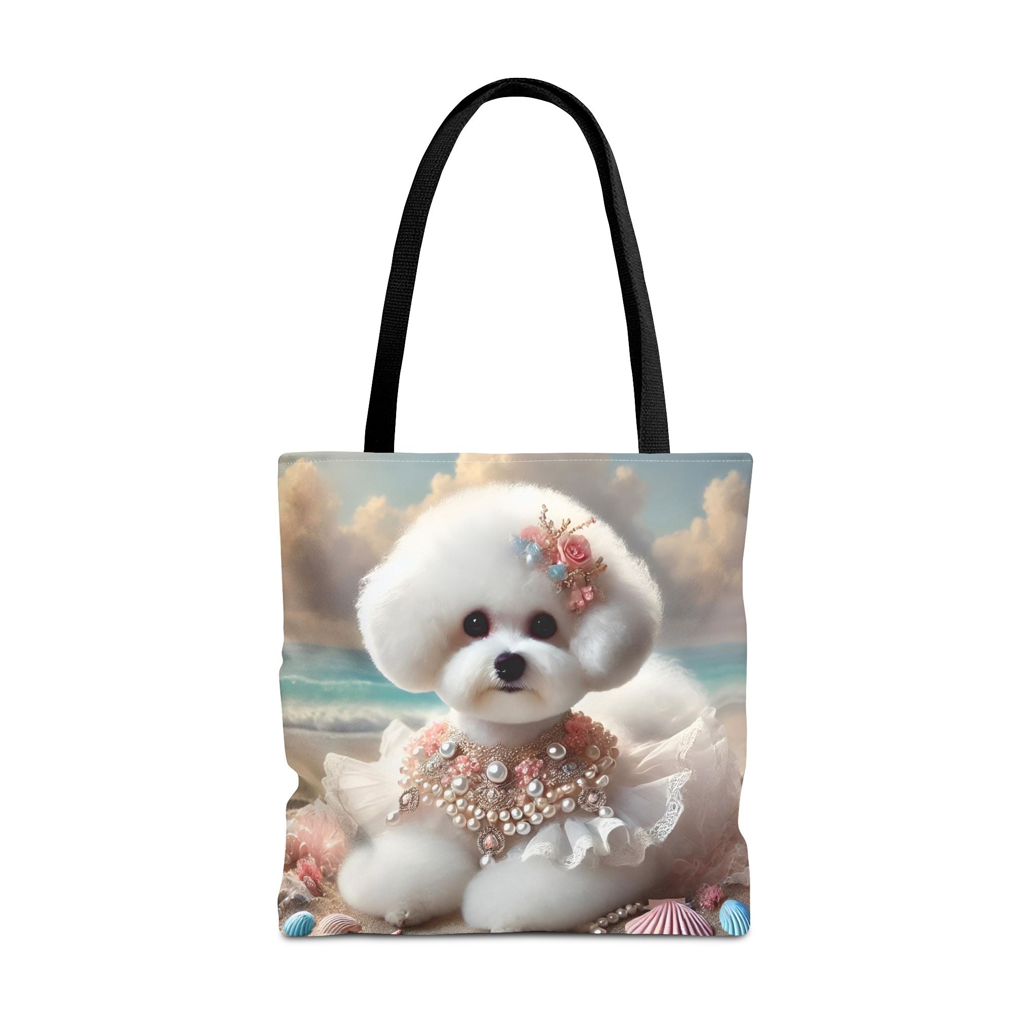 Bichon Frise Beach Beauty | Dog Themed Tote Bag