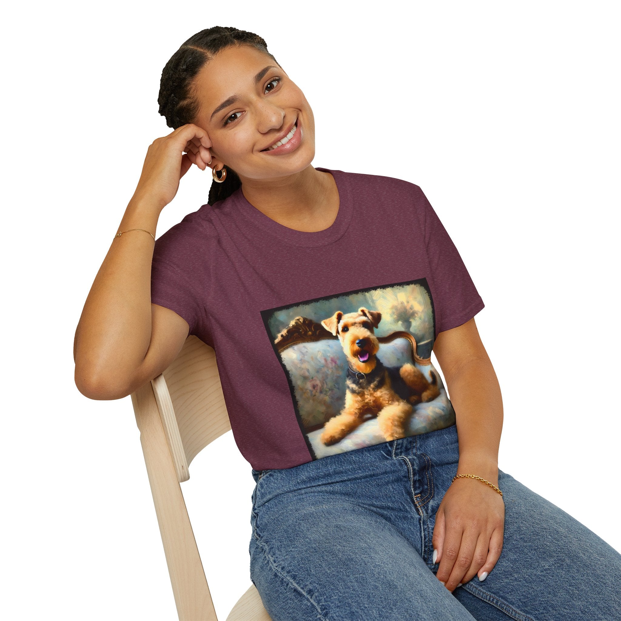 Airedale Terrier Classic Portrait | Unisex Dog T-Shirt