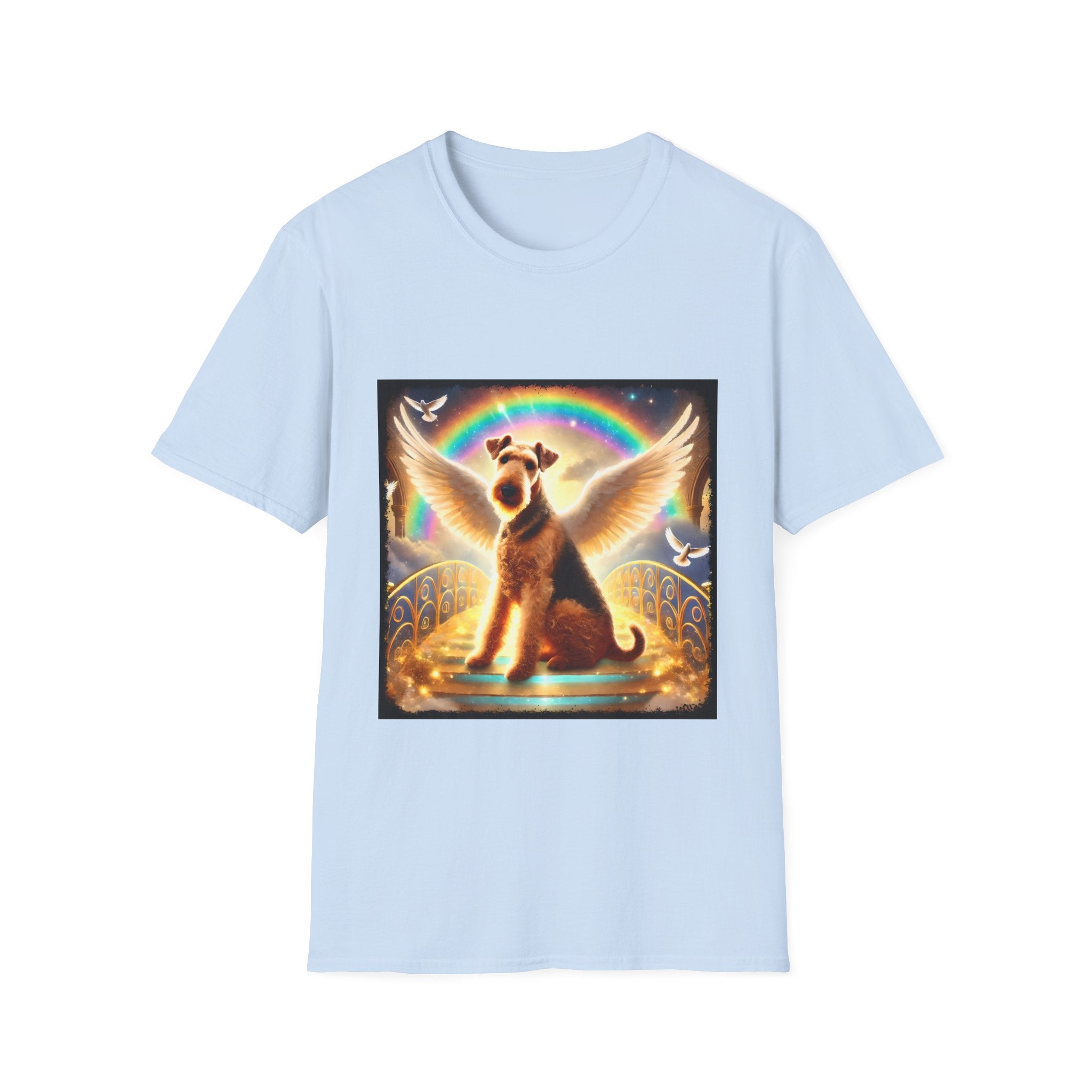 Airedale Terrier Rainbow Bridge | Unisex Dog T-Shirt