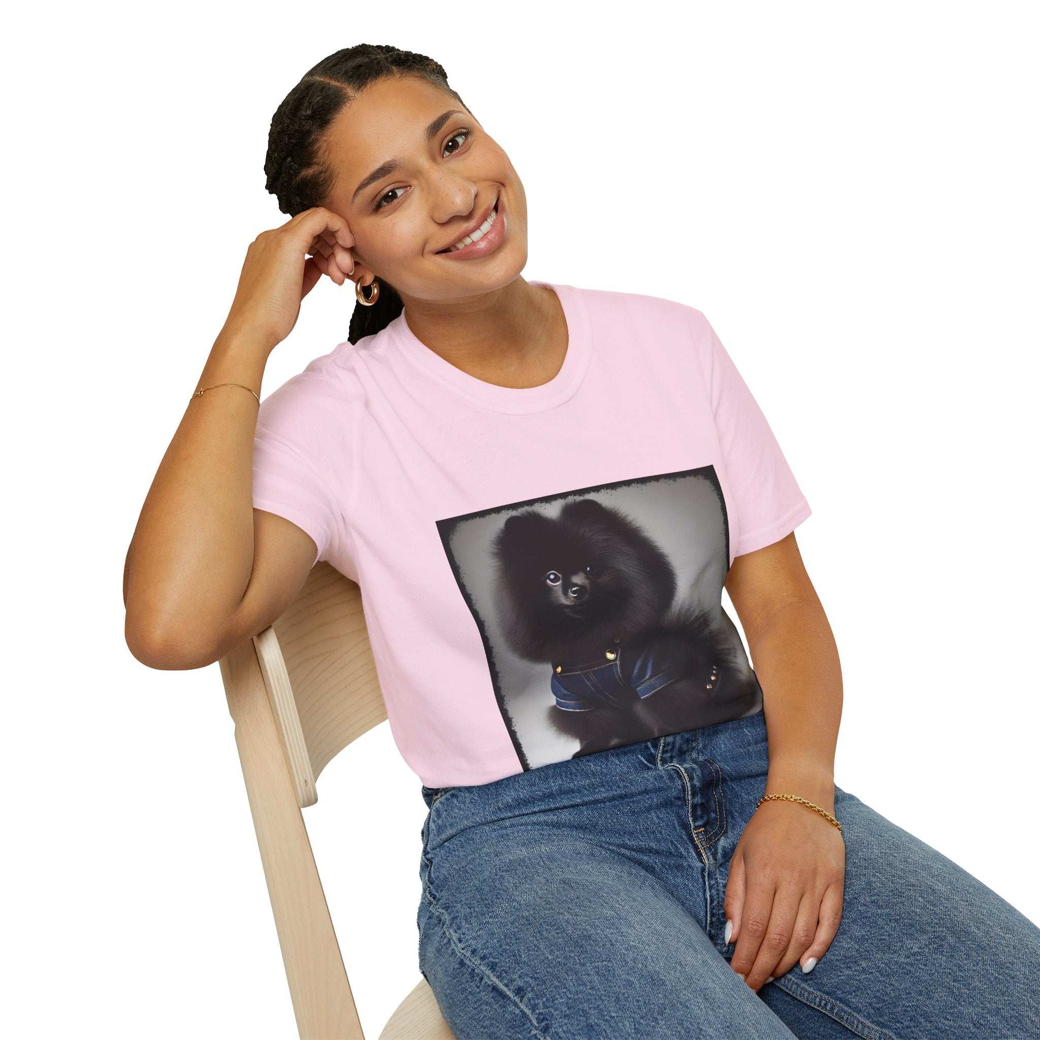 Pomeranian Denim Doll | Unisex Dog T-Shirt