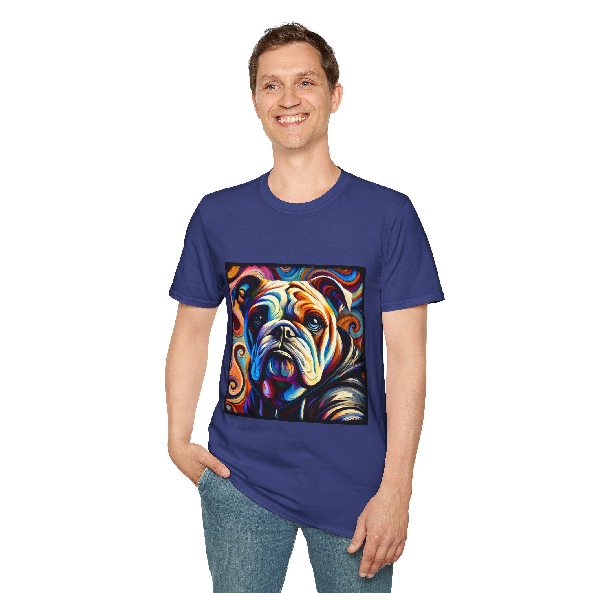 Bulldog Relaxed Swirl | Unisex Dog T-Shirt