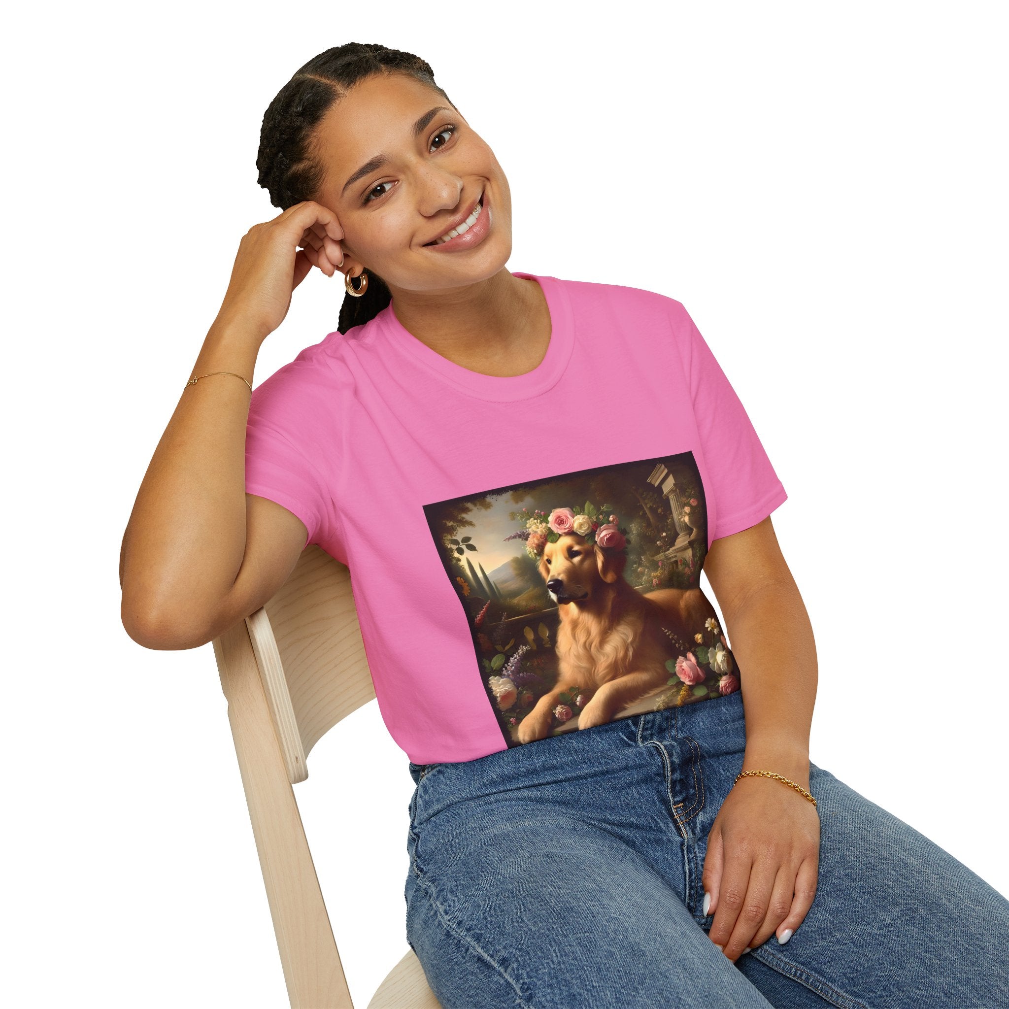 Golden Retriever Botanical Beauty | Unisex Dog T-Shirt