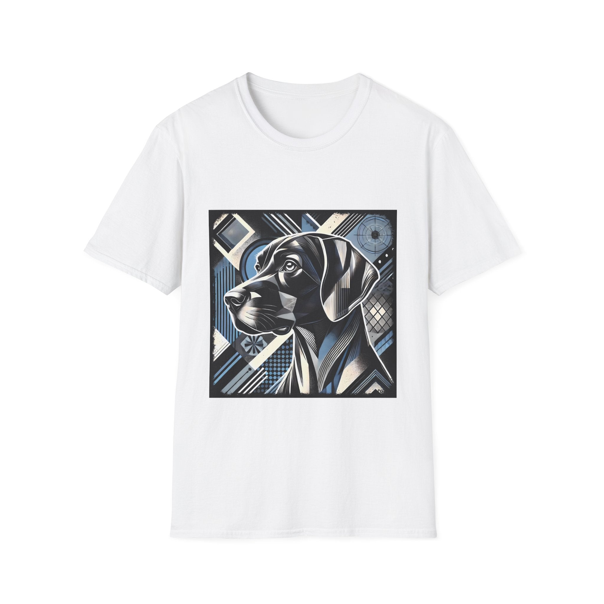 German Shorthaired Pointer Blue Geometric | Unisex Dog T-Shirt