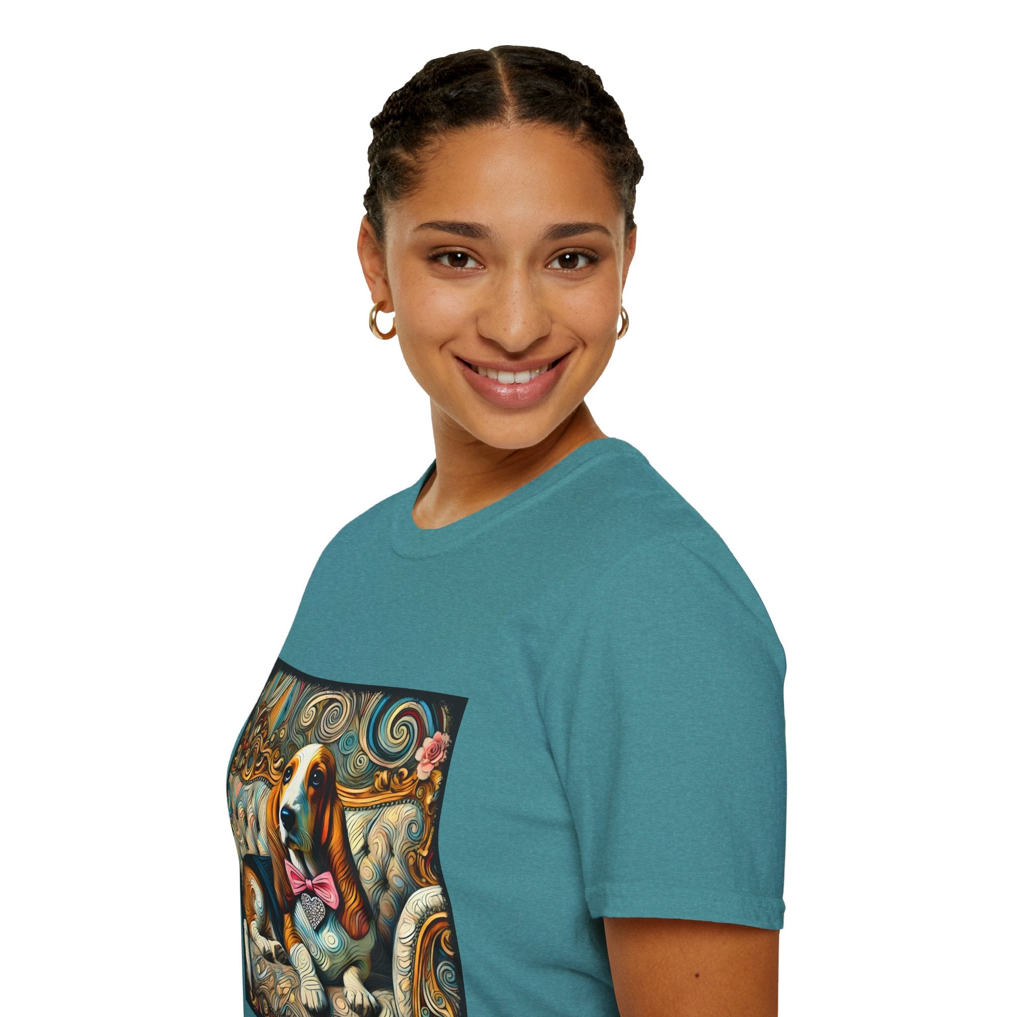 Basset Hound Diamond Swirl | Unisex Dog T-Shirt