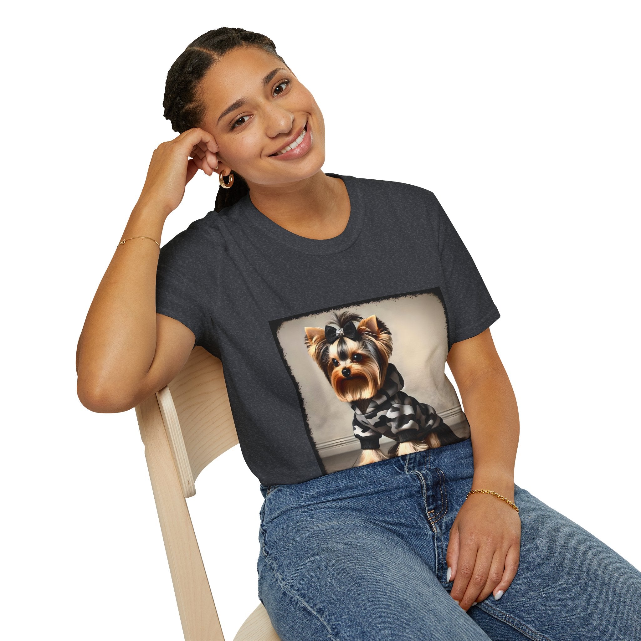 Yorkshire Terrier Black Camo Bombshell | Unisex Dog T-Shirt