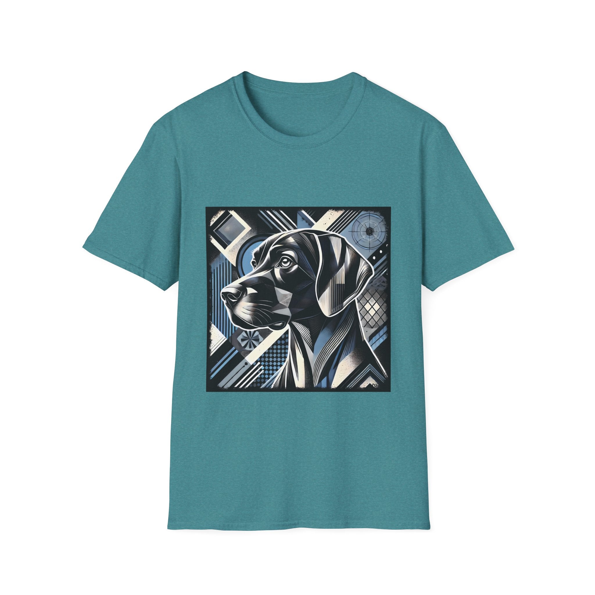 German Shorthaired Pointer Blue Geometric | Unisex Dog T-Shirt