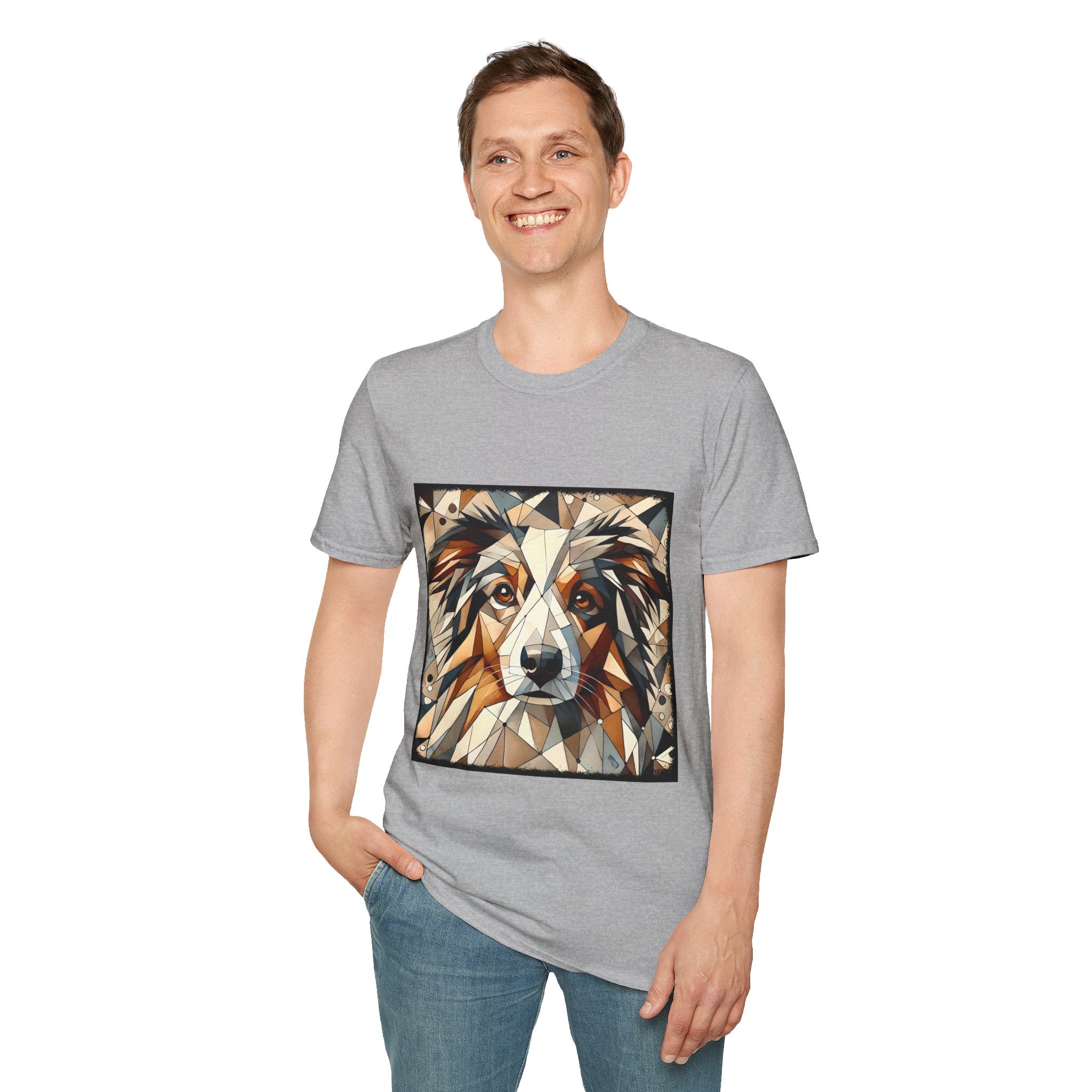 Australian Shepherd Warm Geometric | Unisex Dog T-Shirt