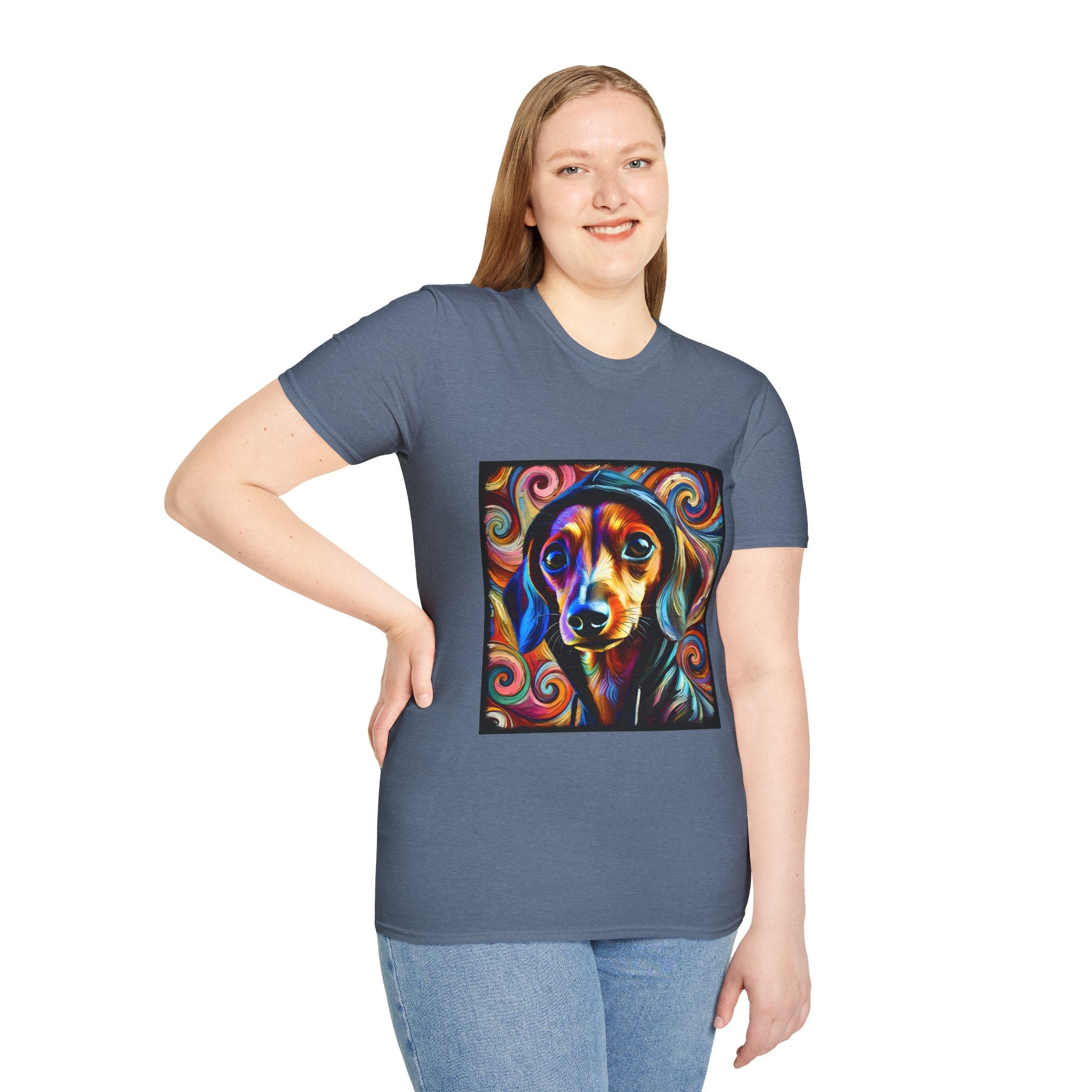 Dachshund Relaxed Swirl | Unisex Dog T-Shirt