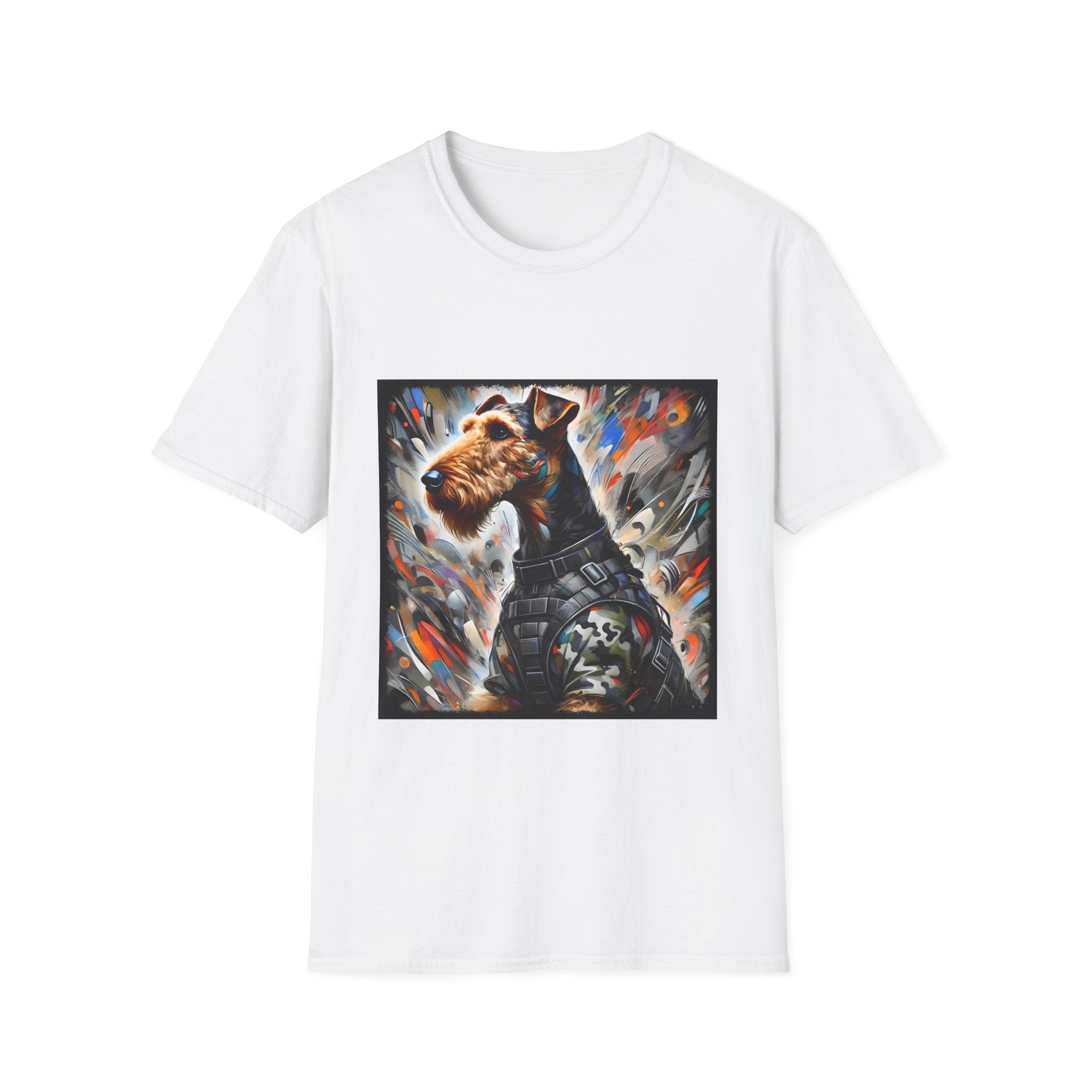 Airedale Terrier Bold Camo Classic | Unisex Dog T-Shirt