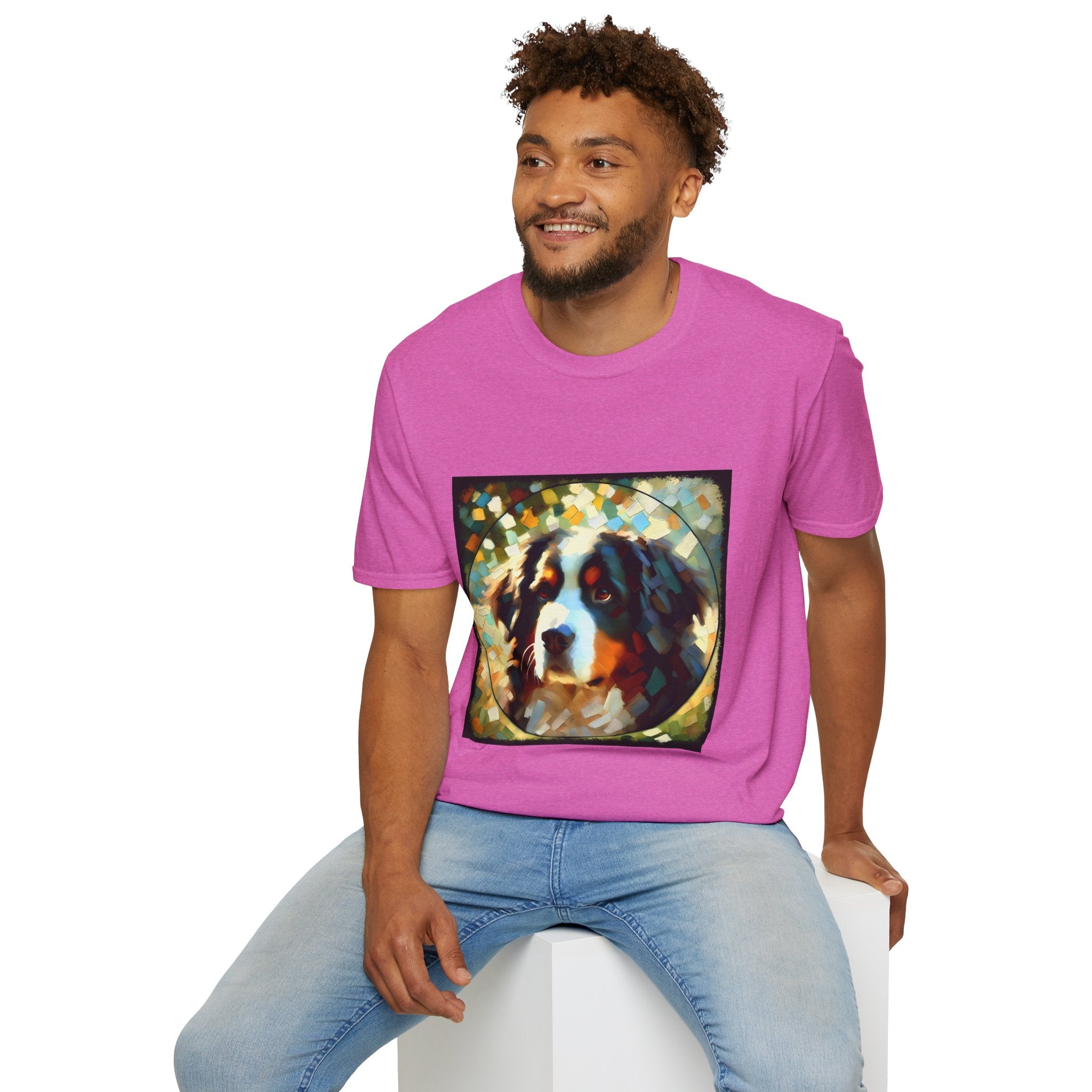 Bernese Mountain Dog Pixel Classic | Unisex Dog T-Shirt