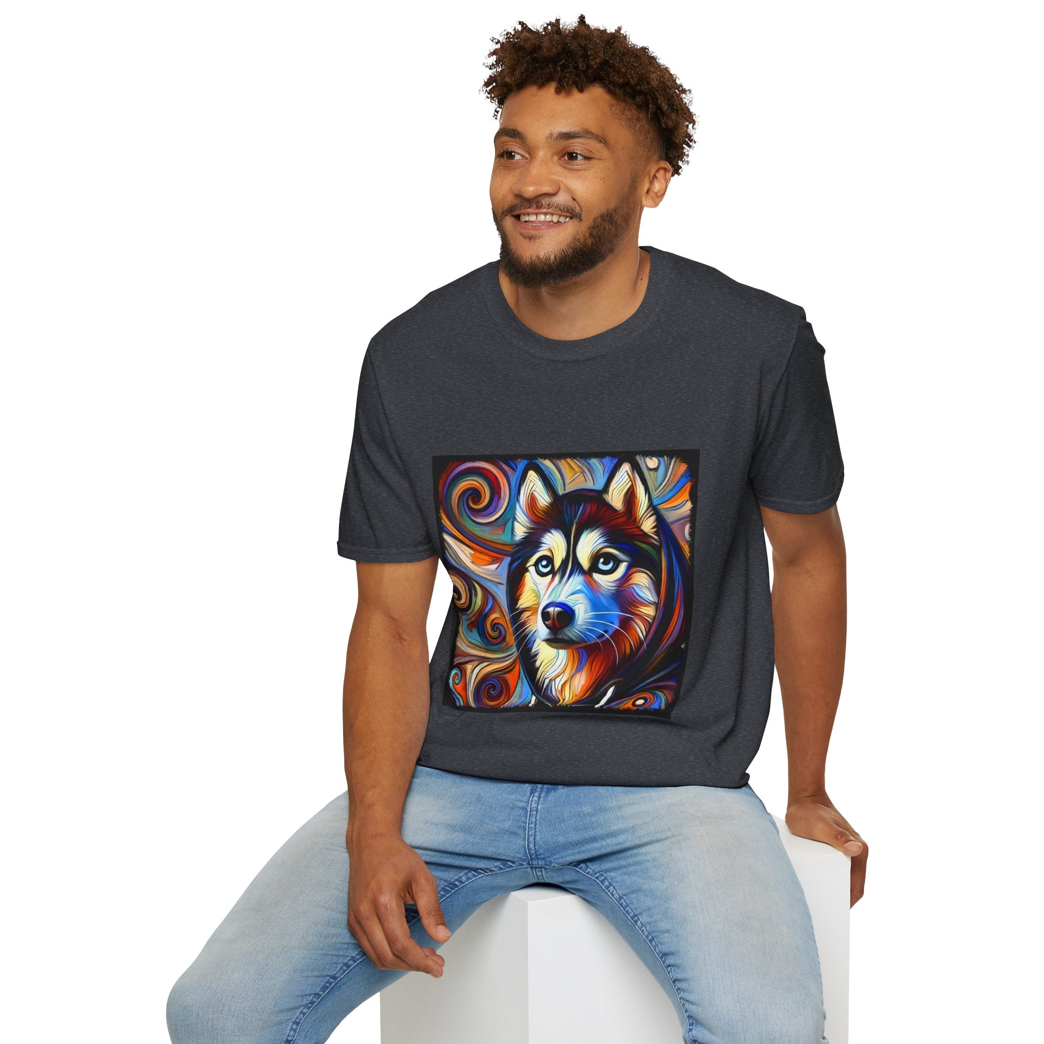 Siberian Husky Relaxed Swirl | Unisex Dog T-Shirt