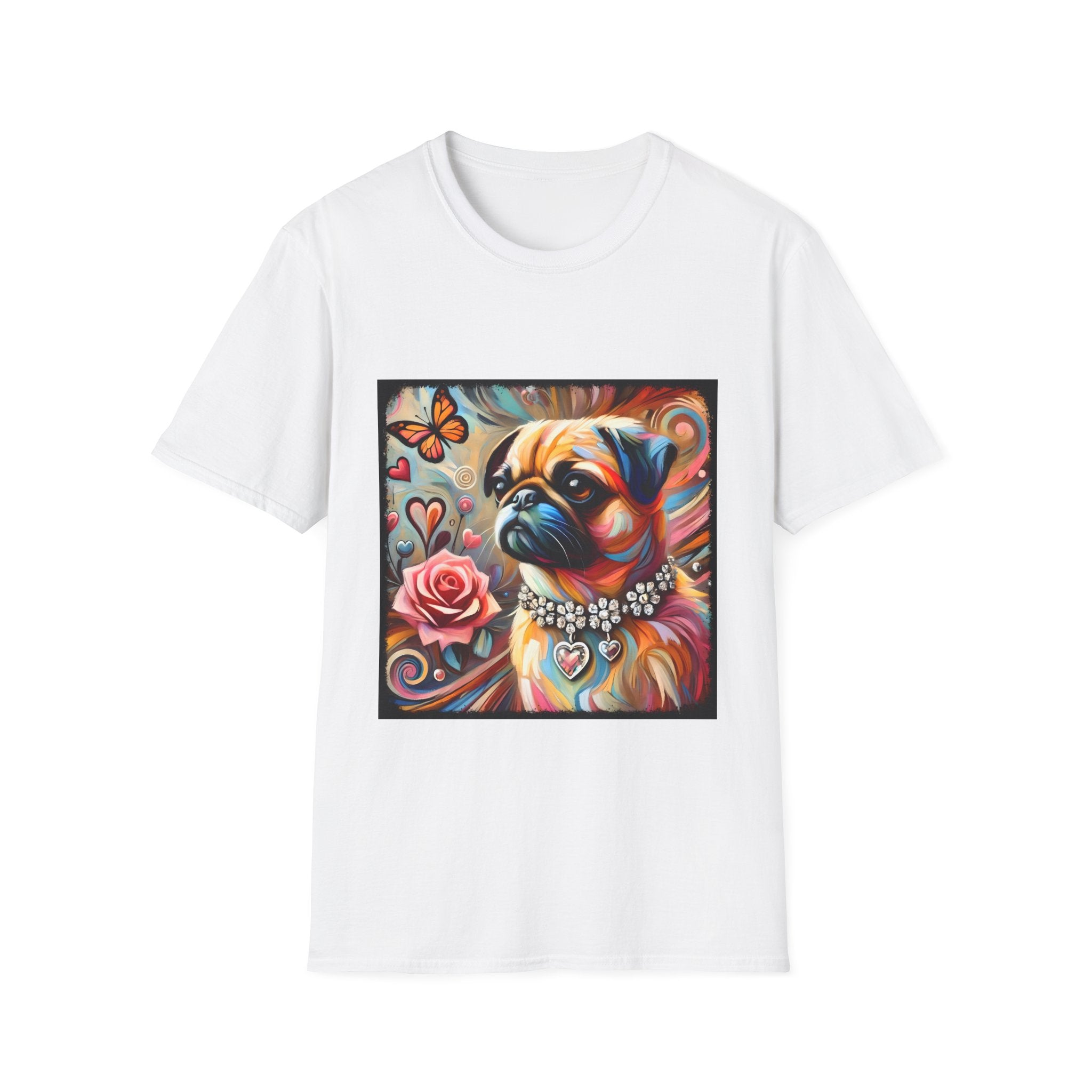 Pug Butterfly Classic | Unisex Dog T-Shirt