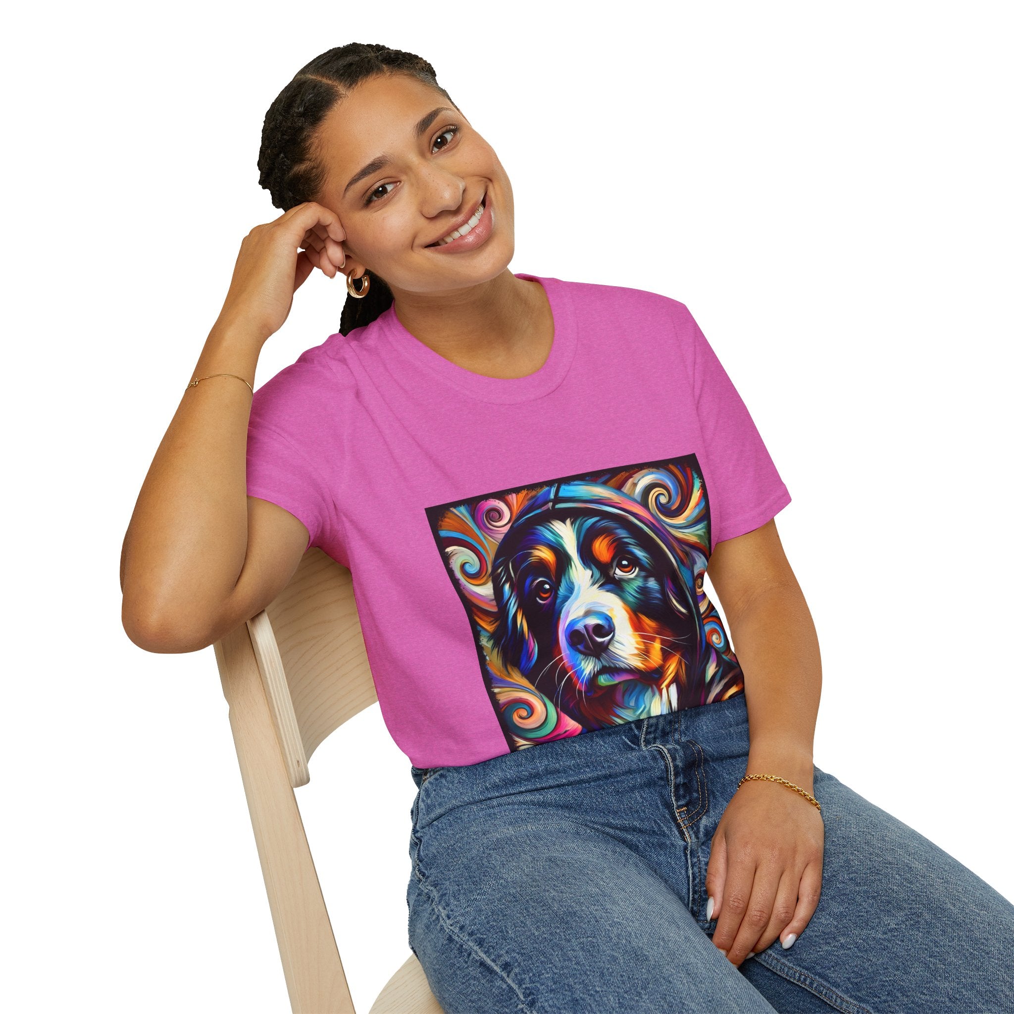 Bernese Mountain Dog Relaxed Swirl | Unisex Dog T-Shirt