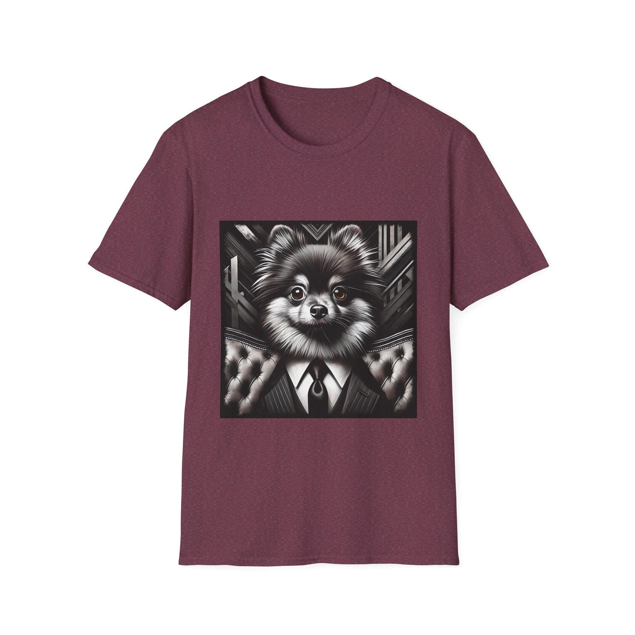 Pomeranian B&W Bold Eyes | Unisex Dog T-Shirt
