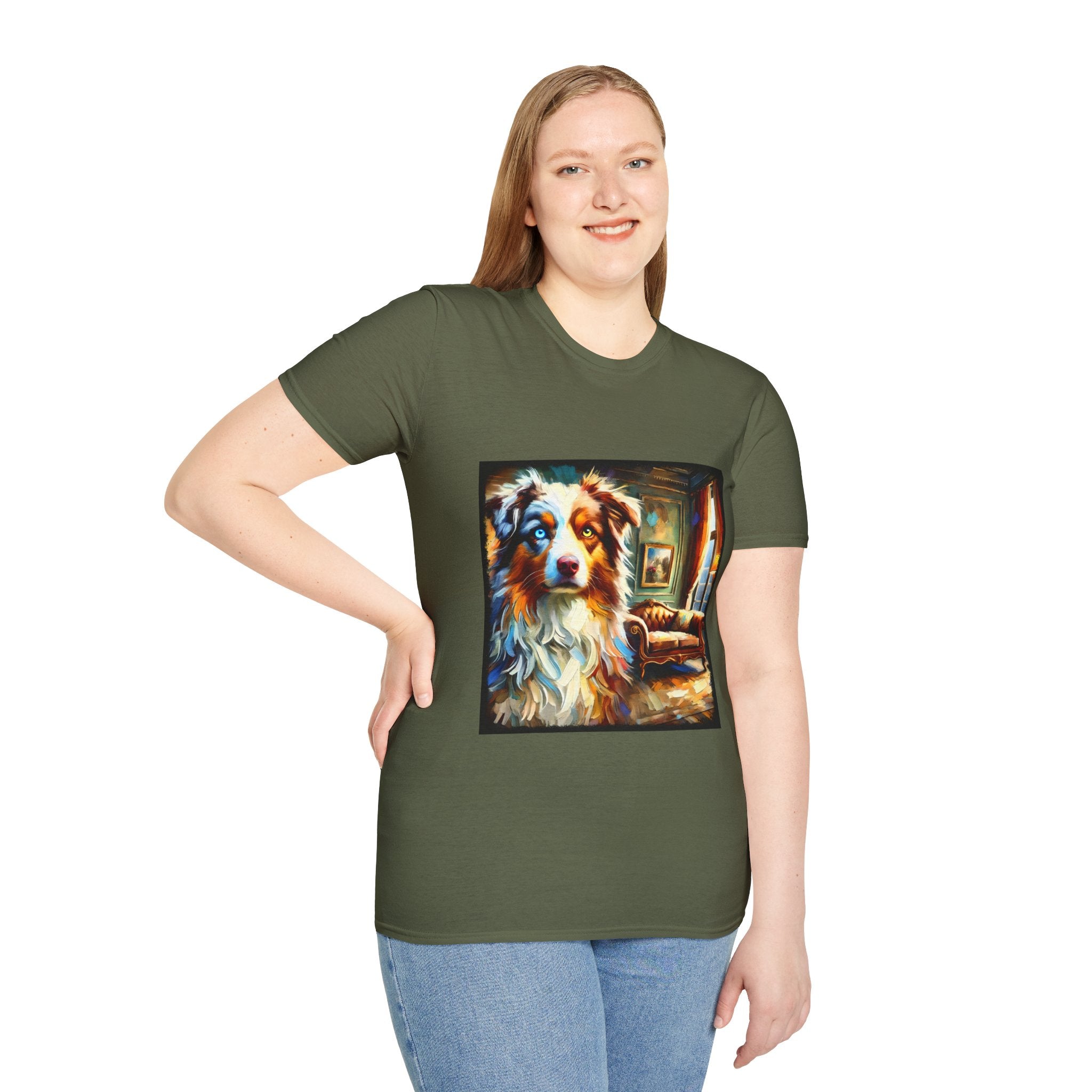 Australian Shepherd Artsy Classic | Unisex Dog T-Shirt