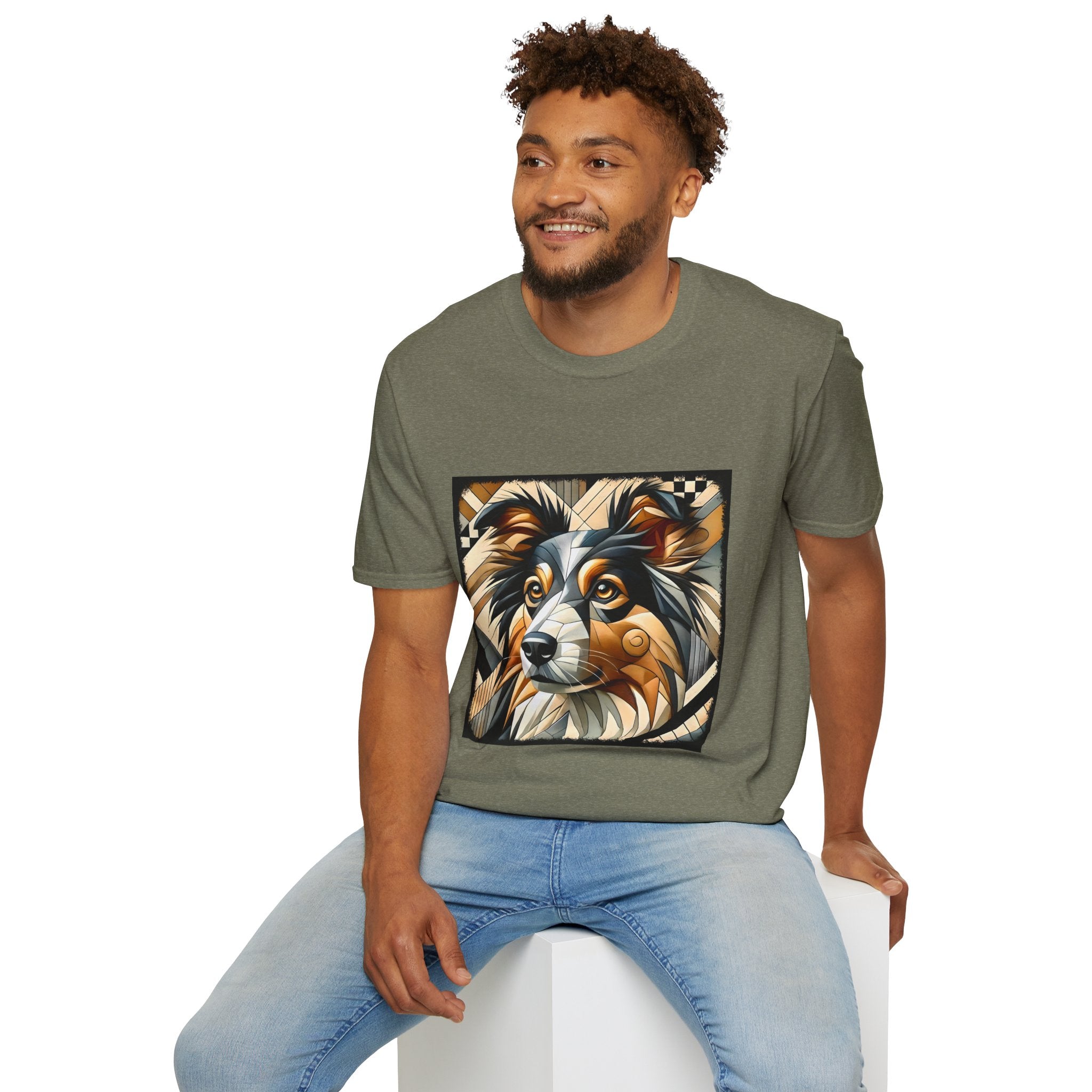 Miniature American Shepherd Geometric | Unisex Dog T-Shirt