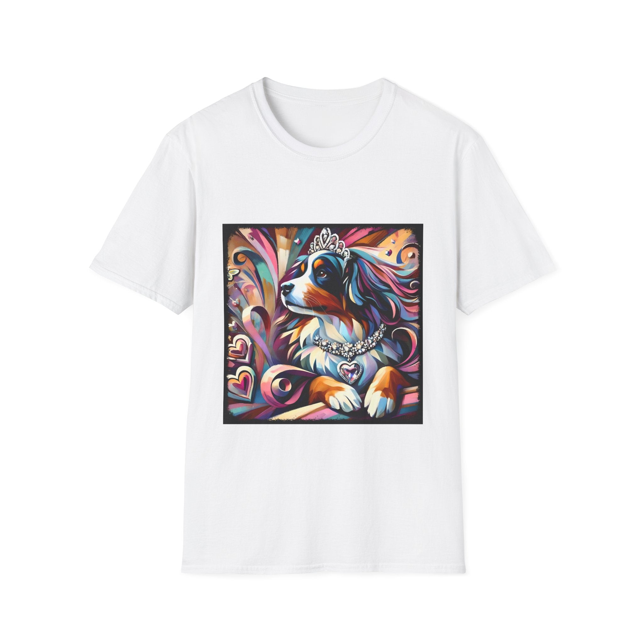 Bernese Mountain Dog Diamond Heart Swirl | Unisex Dog T-Shirt