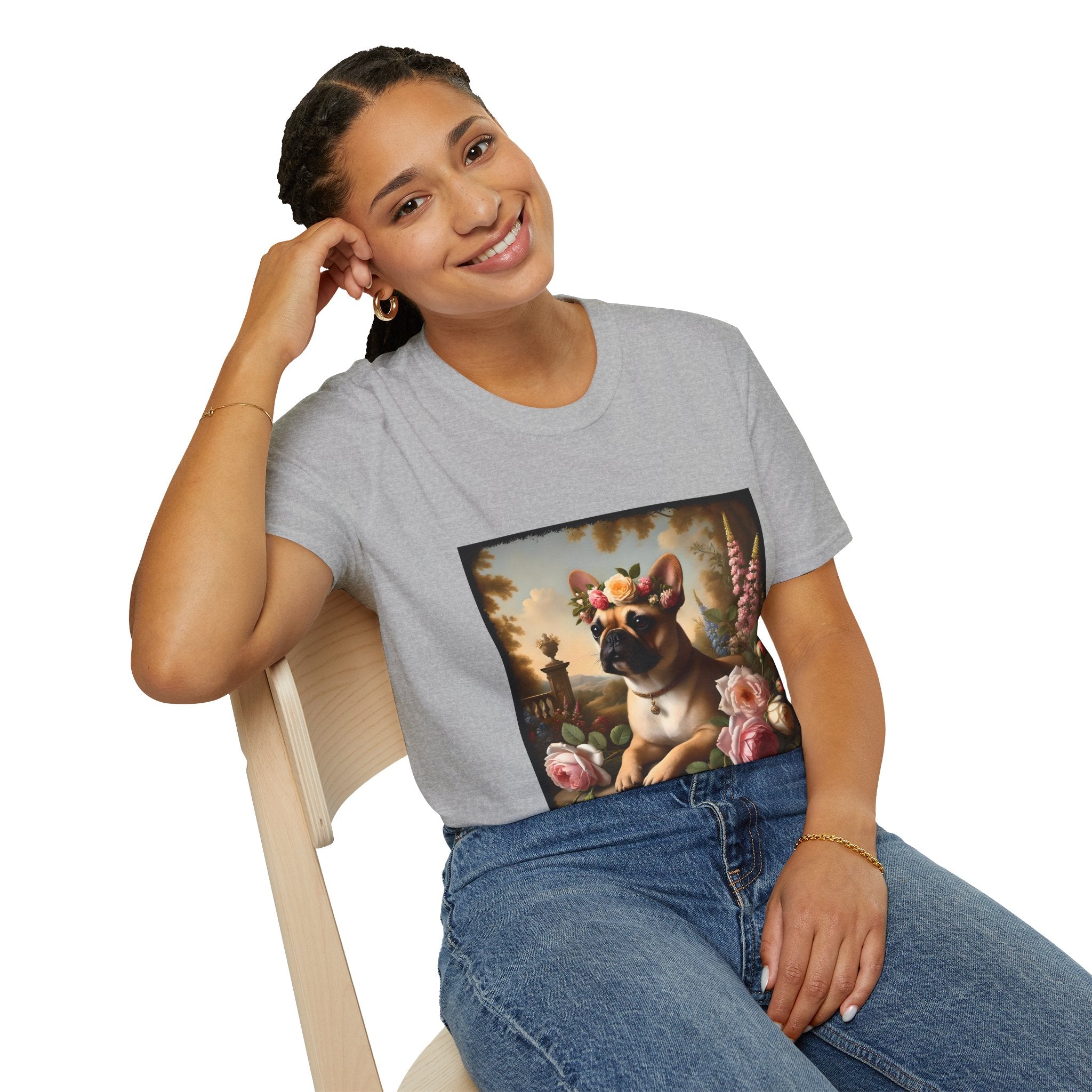 French Bulldog Garden Delight | Unisex Dog T-Shirt