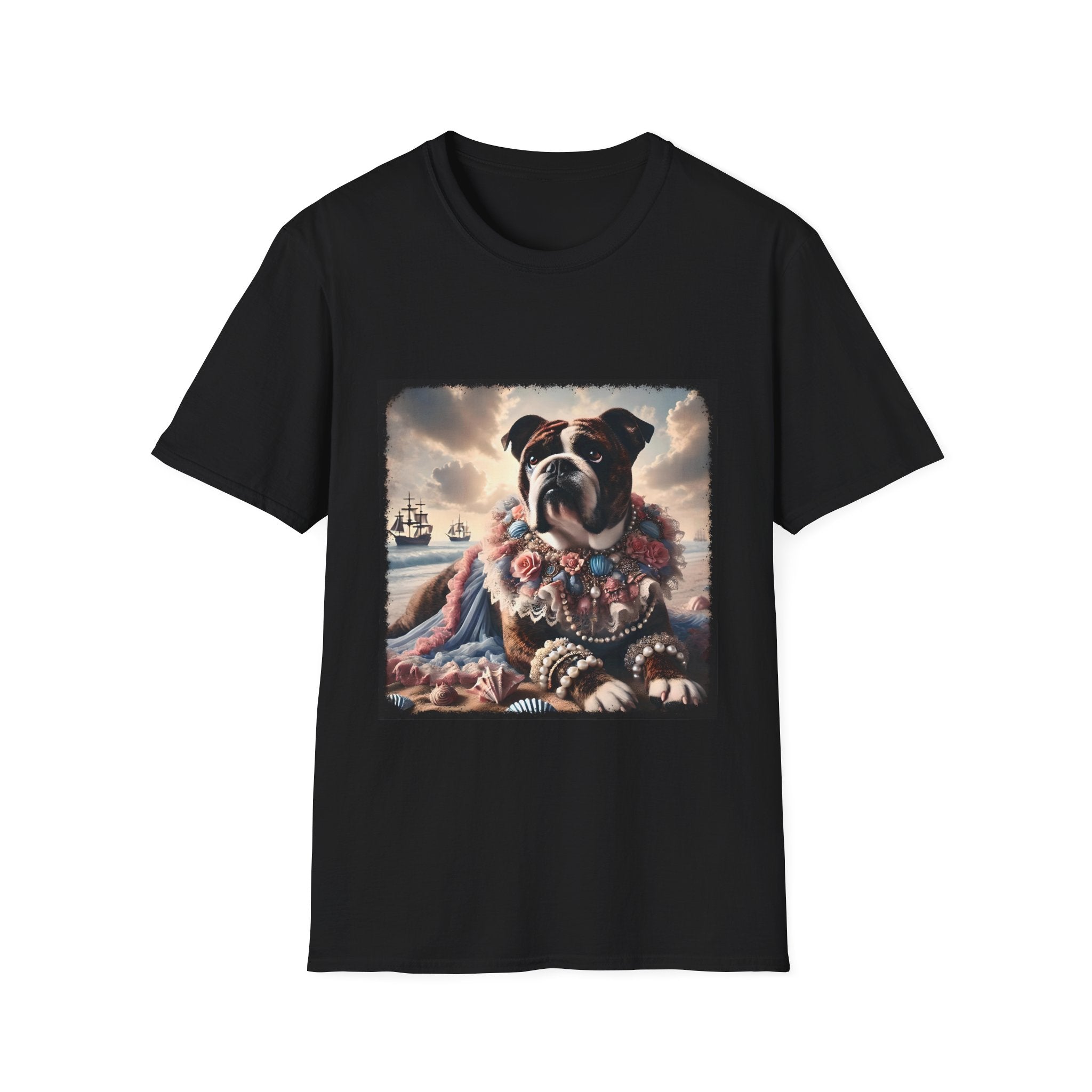 Bulldog Seashell Siren | Unisex Dog T-Shirt