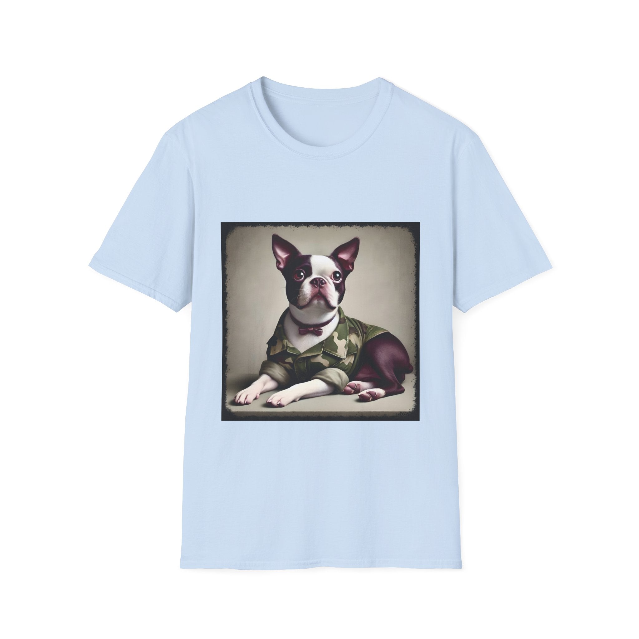 Boston Terrier Camo Cutie | Unisex Dog T-Shirt