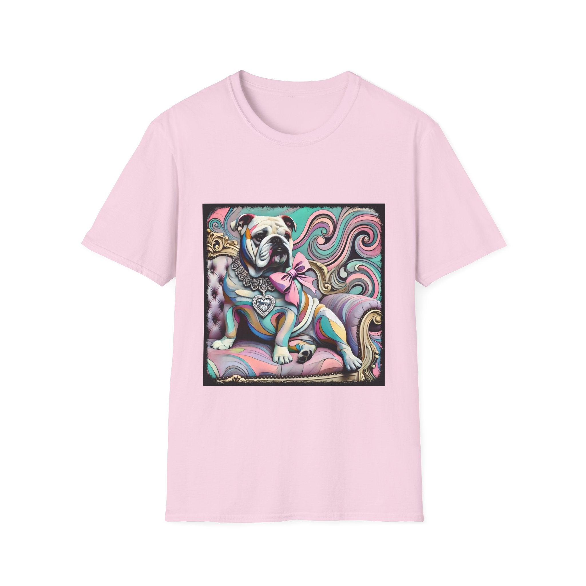 Bulldog Pastel Swirl | Unisex Dog T-Shirt