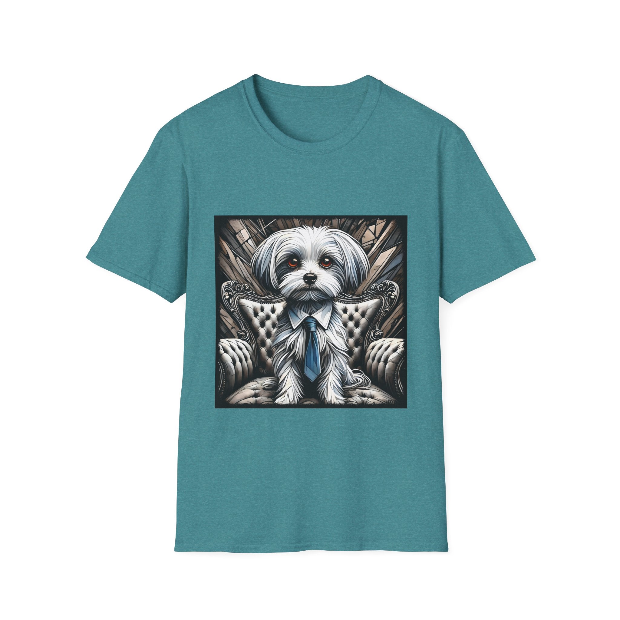 Maltese B&W Bold Eyes | Unisex Dog T-Shirt