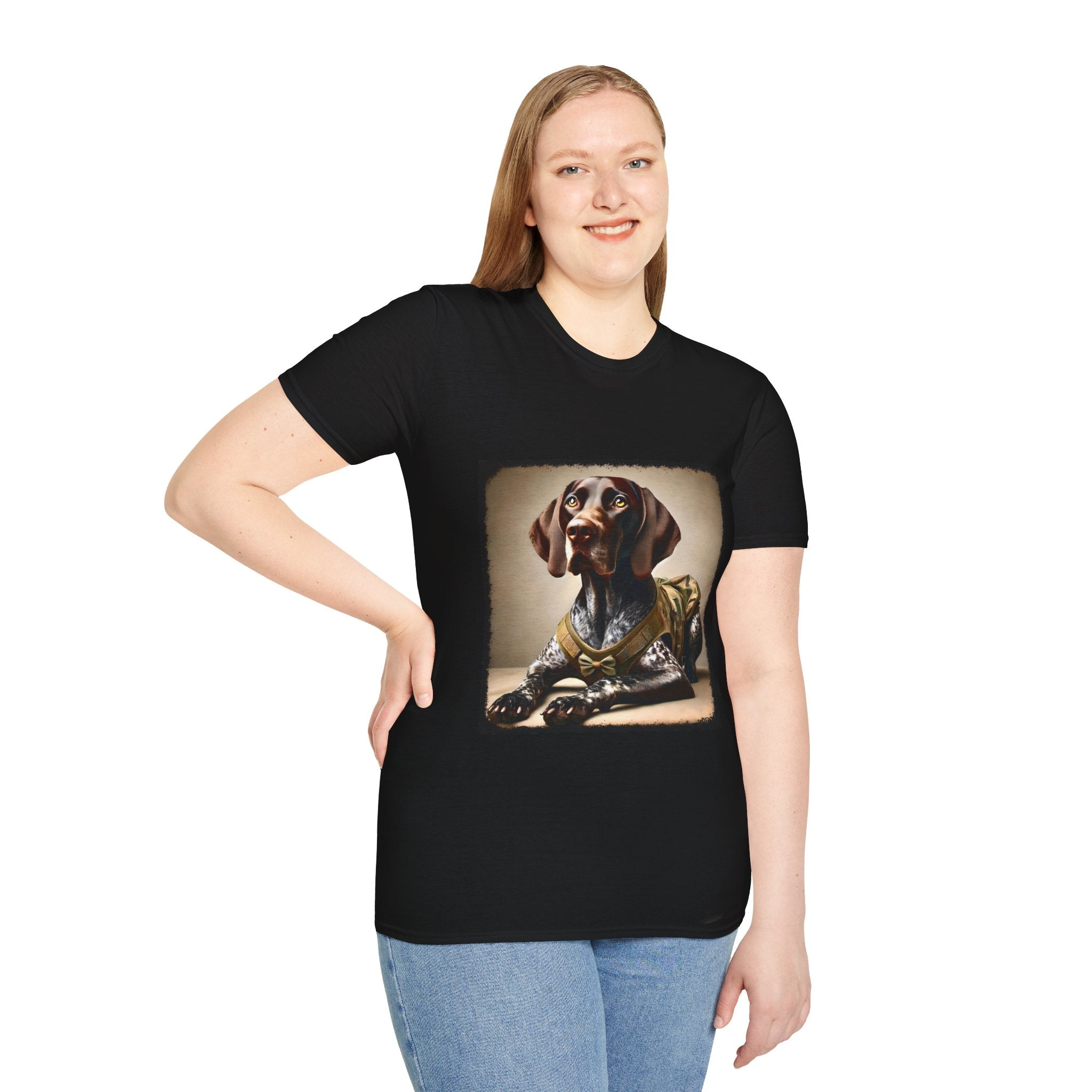 German Shorthaired Pointer Camo Doll | Unisex Dog T-Shirt