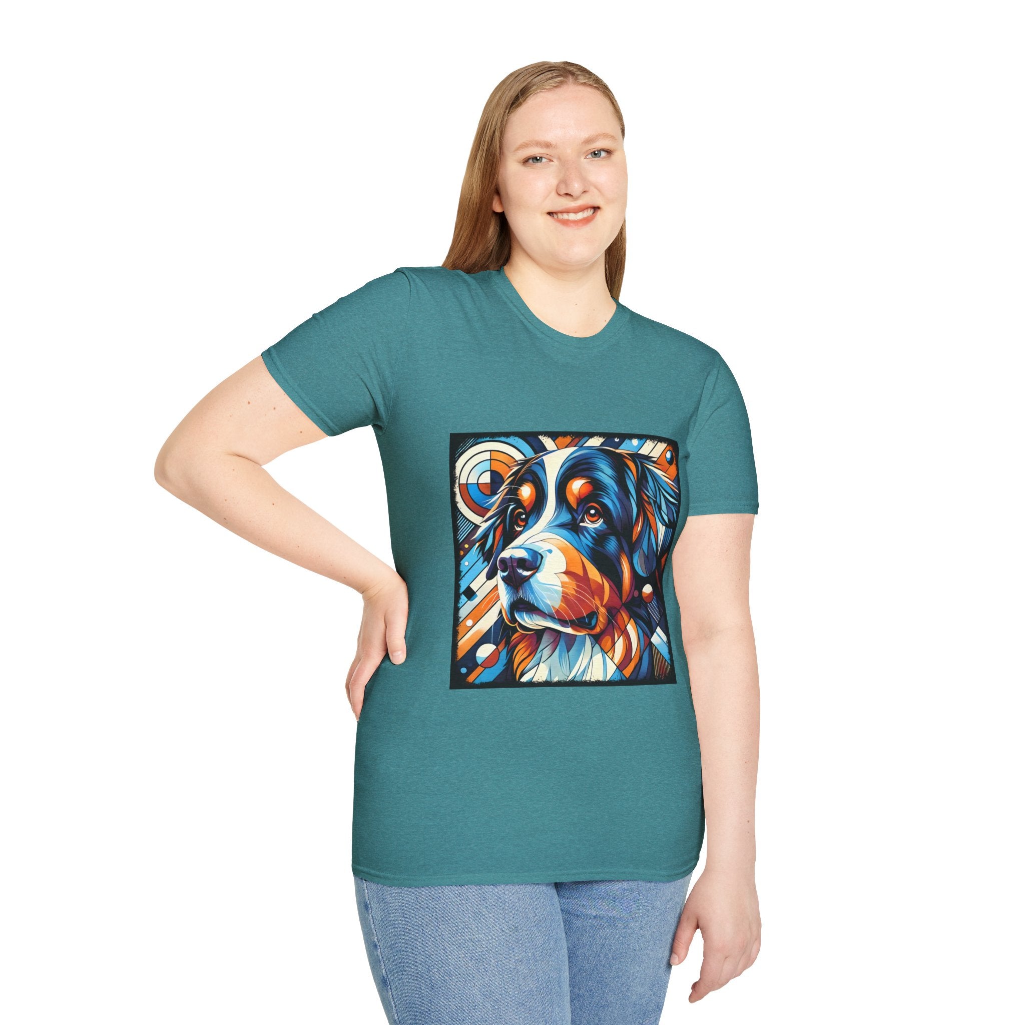 Bernese Mountain Dog Bold Geometric | Unisex Dog T-Shirt