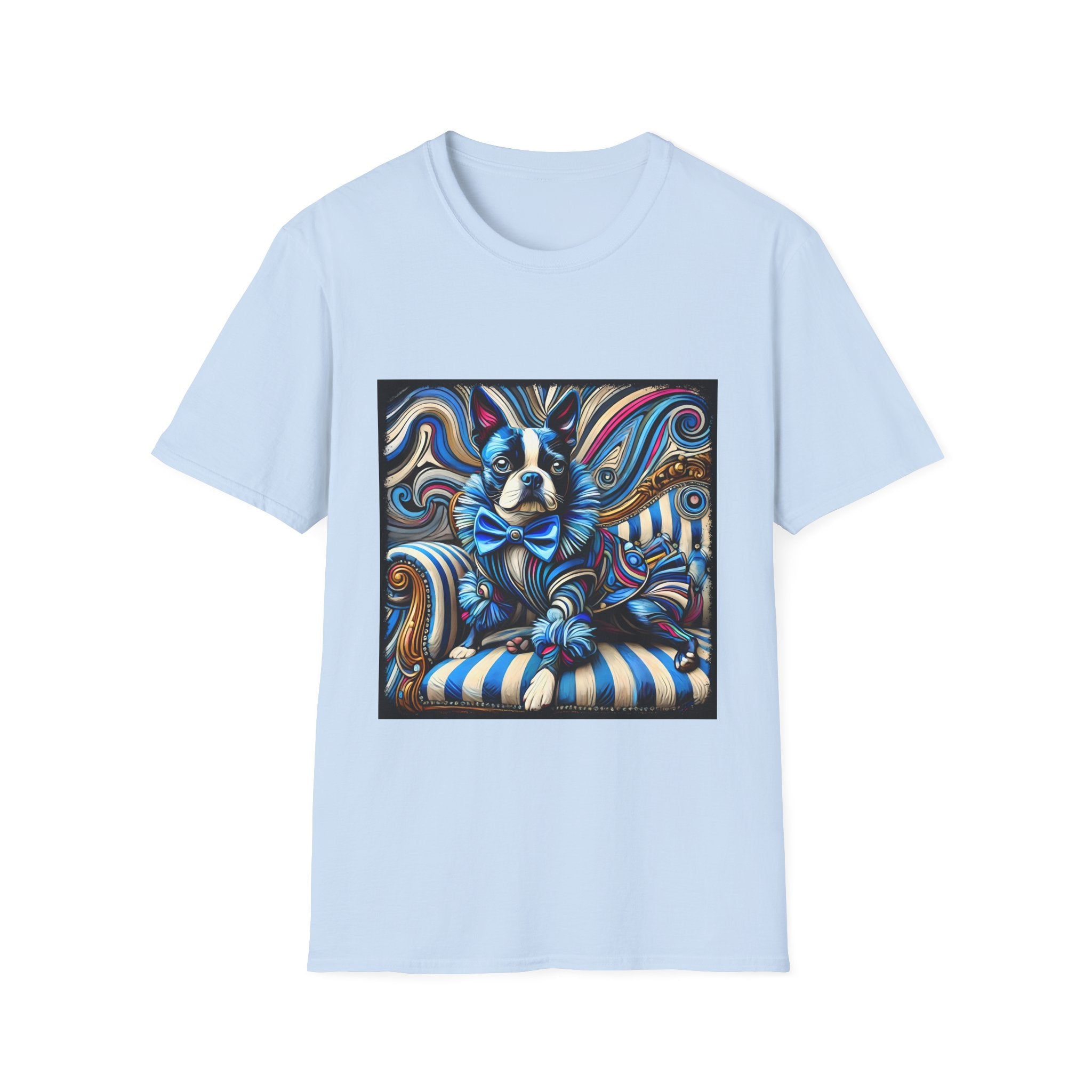 Boston Terrier Blue Rocker | Unisex Dog T-Shirt