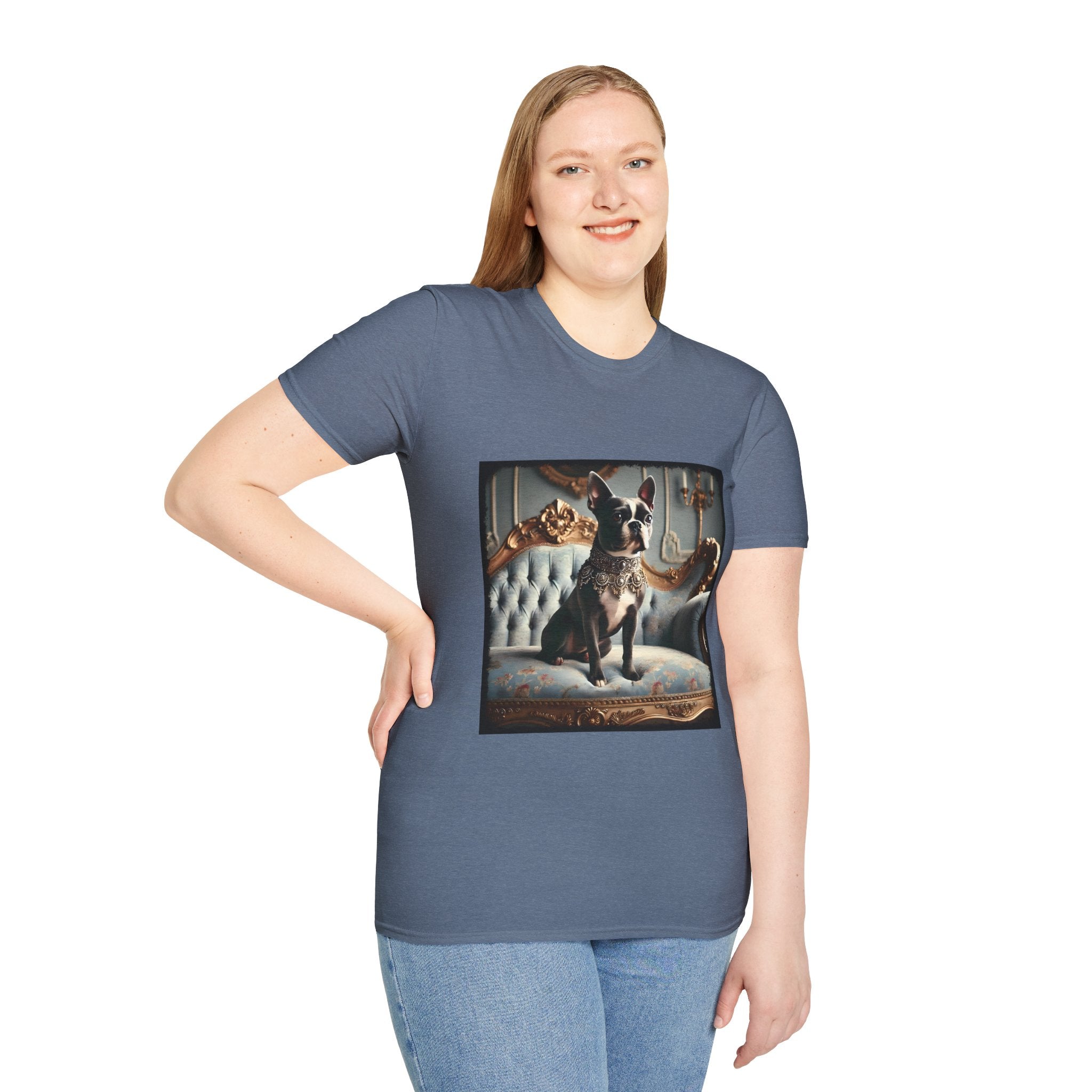 Boston Terrier Blue Royalty | Unisex Dog T-Shirt