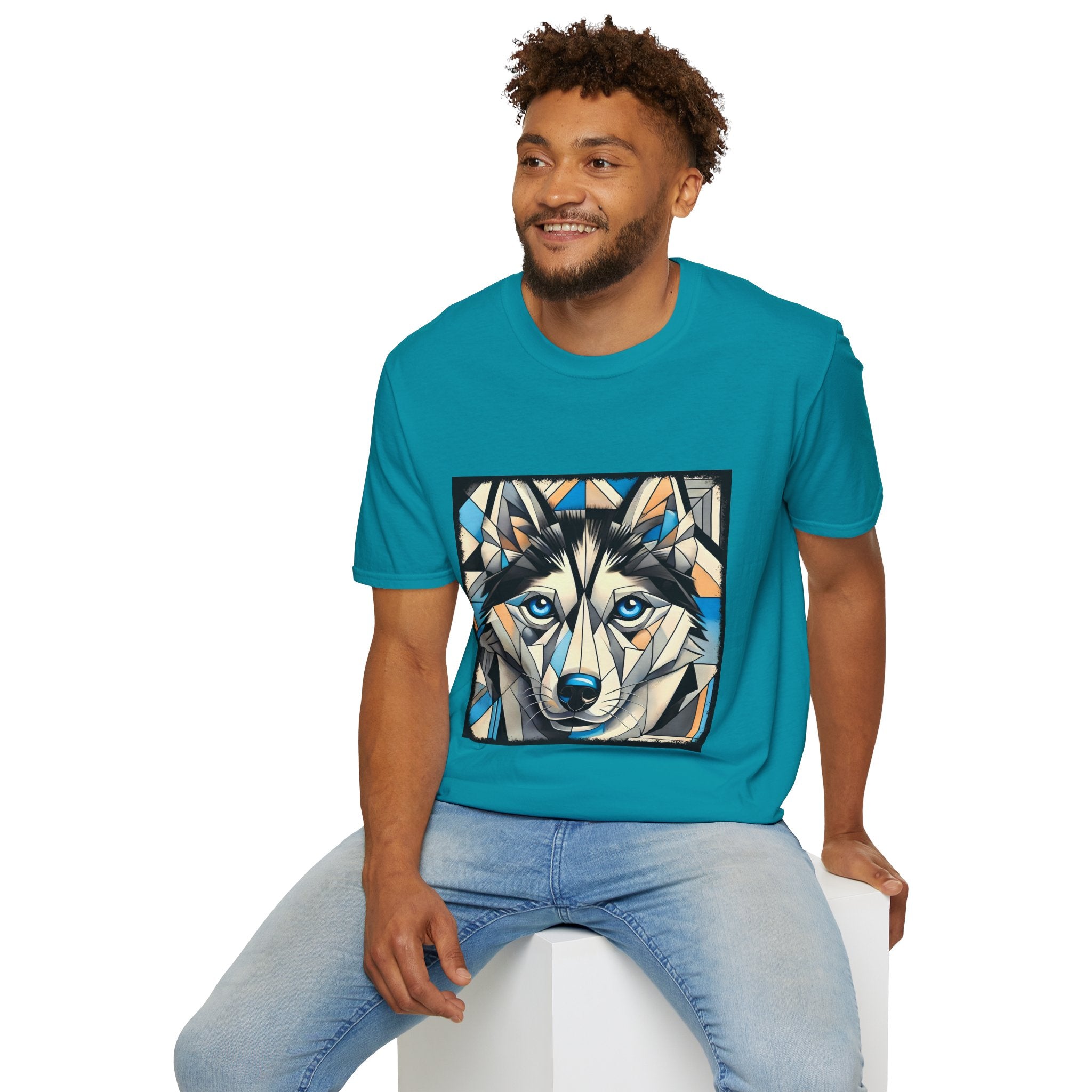 Siberian Husky Bold Geometric | Unisex Dog T-Shirt