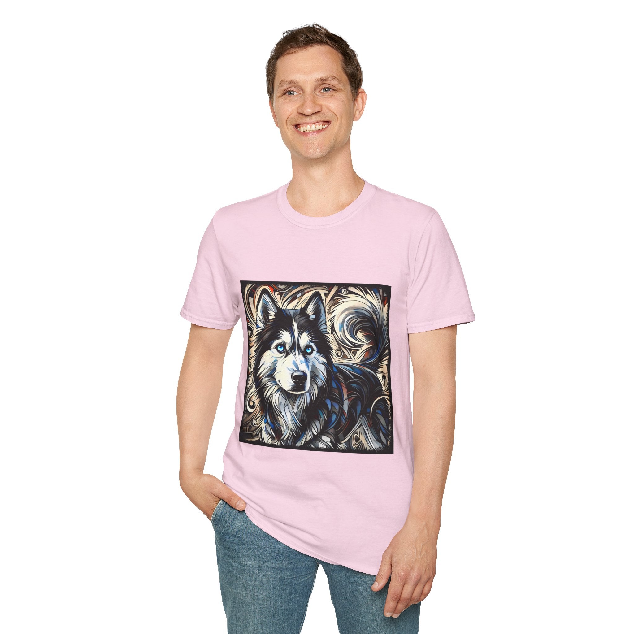 Siberian Husky Ice Swirl | Unisex Dog T-Shirt