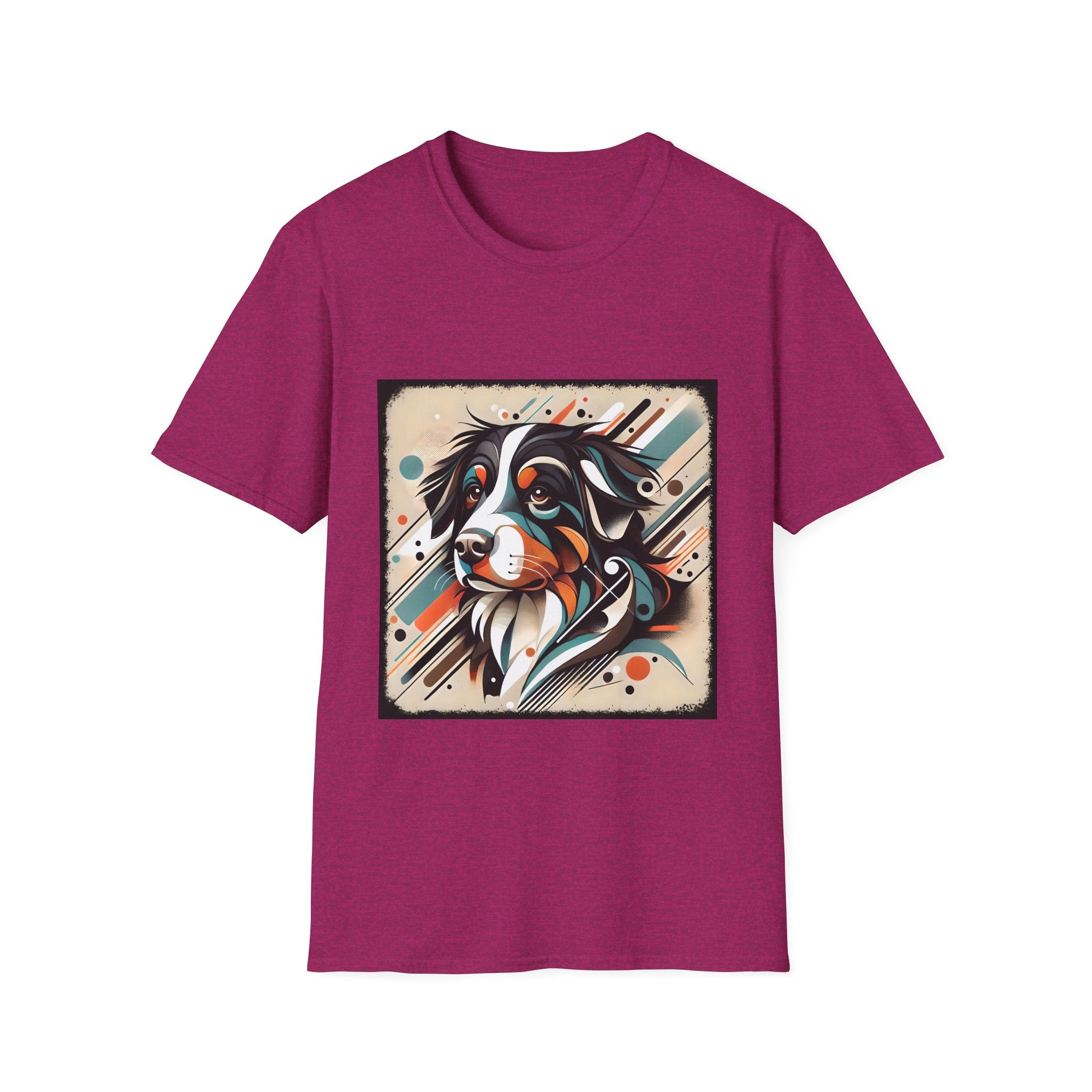 Bernese Mountain Dog Warm Geometric | Unisex Dog T-Shirt
