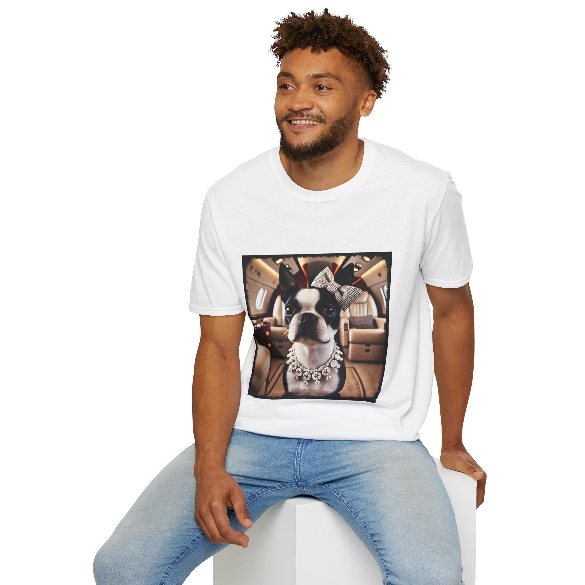 Boston Terrier Jet Setter | Unisex Dog T-Shirt