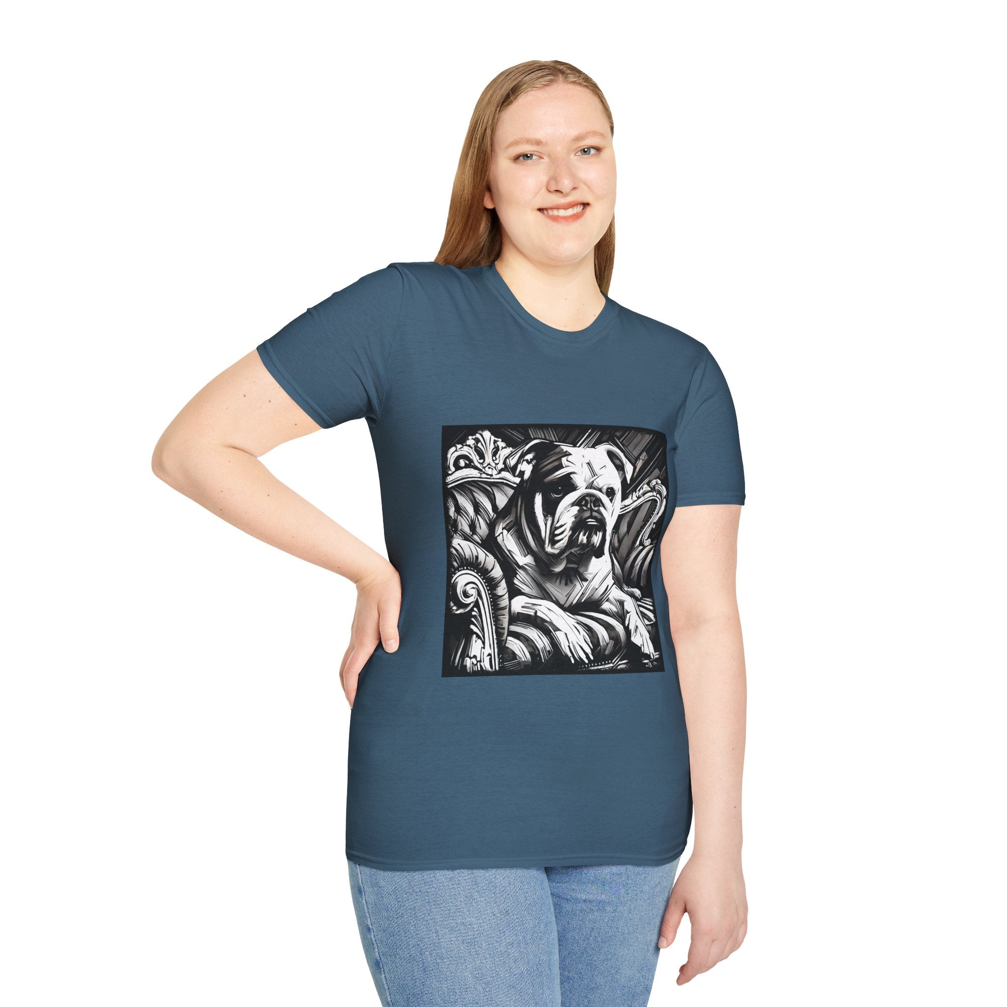 Bulldog B&W Bold | Unisex Dog T-Shirt